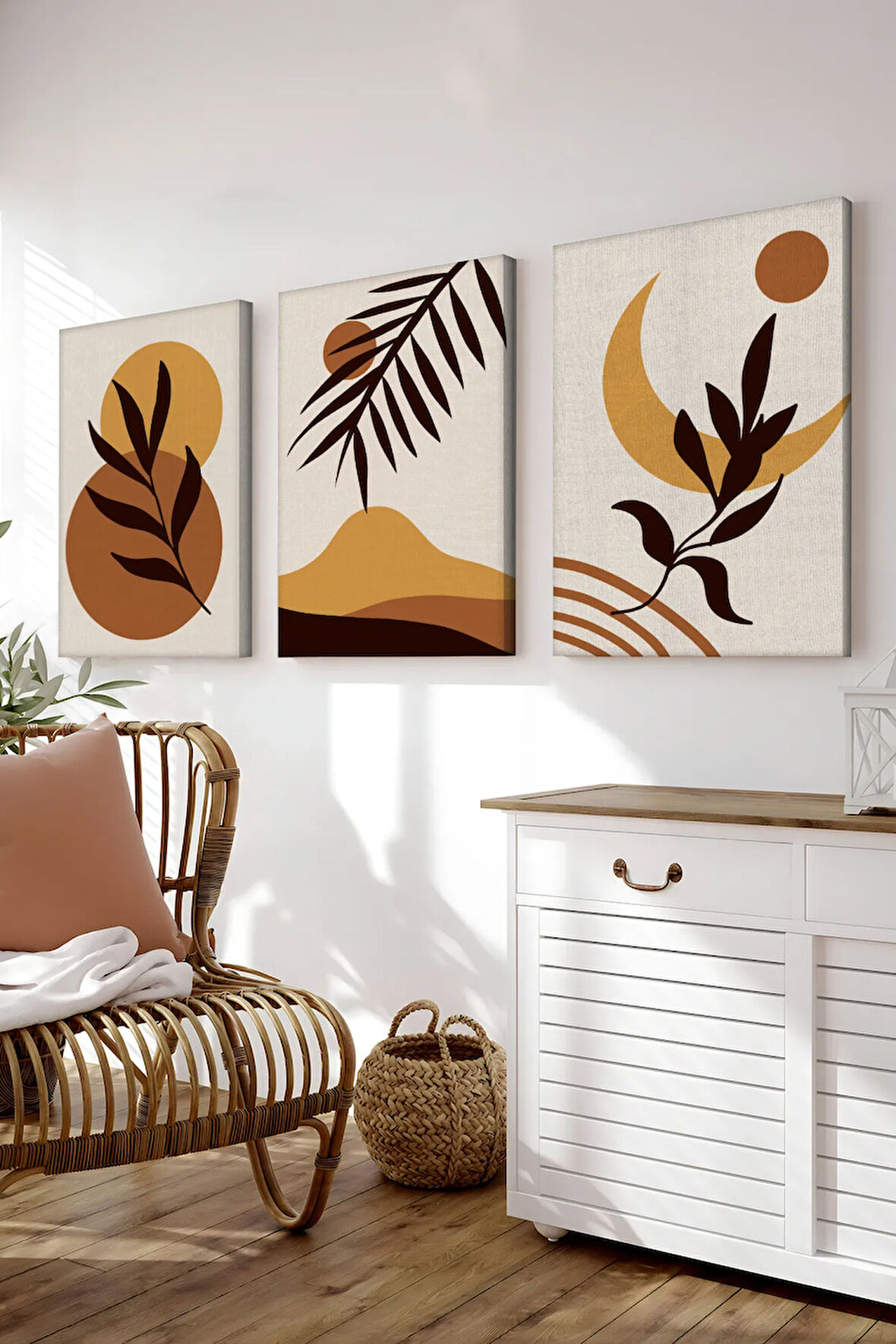 Dekoratif 3 Parça Kanvas Tablo - 3CNVS17