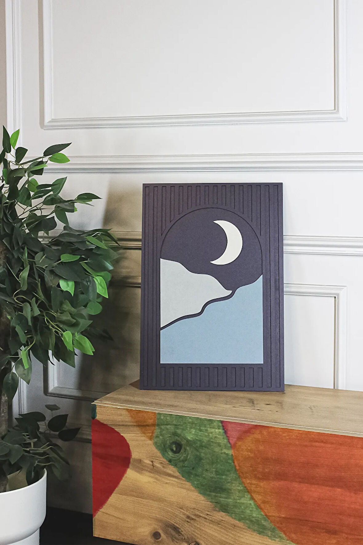 Prestige Serisi 3d Katmanlı Tablo Koleksiyonu - Moon Model