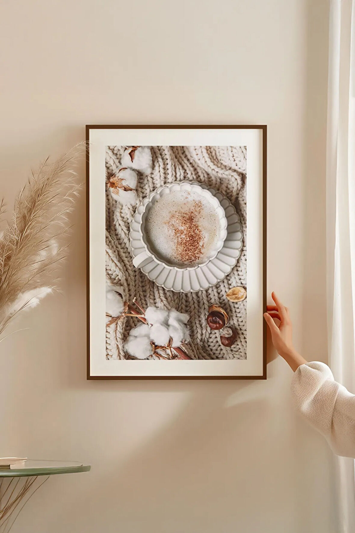 Tek Parça Kahverengi Gerçek Ahşap Çerçeveli Tablo Seti - Model 29