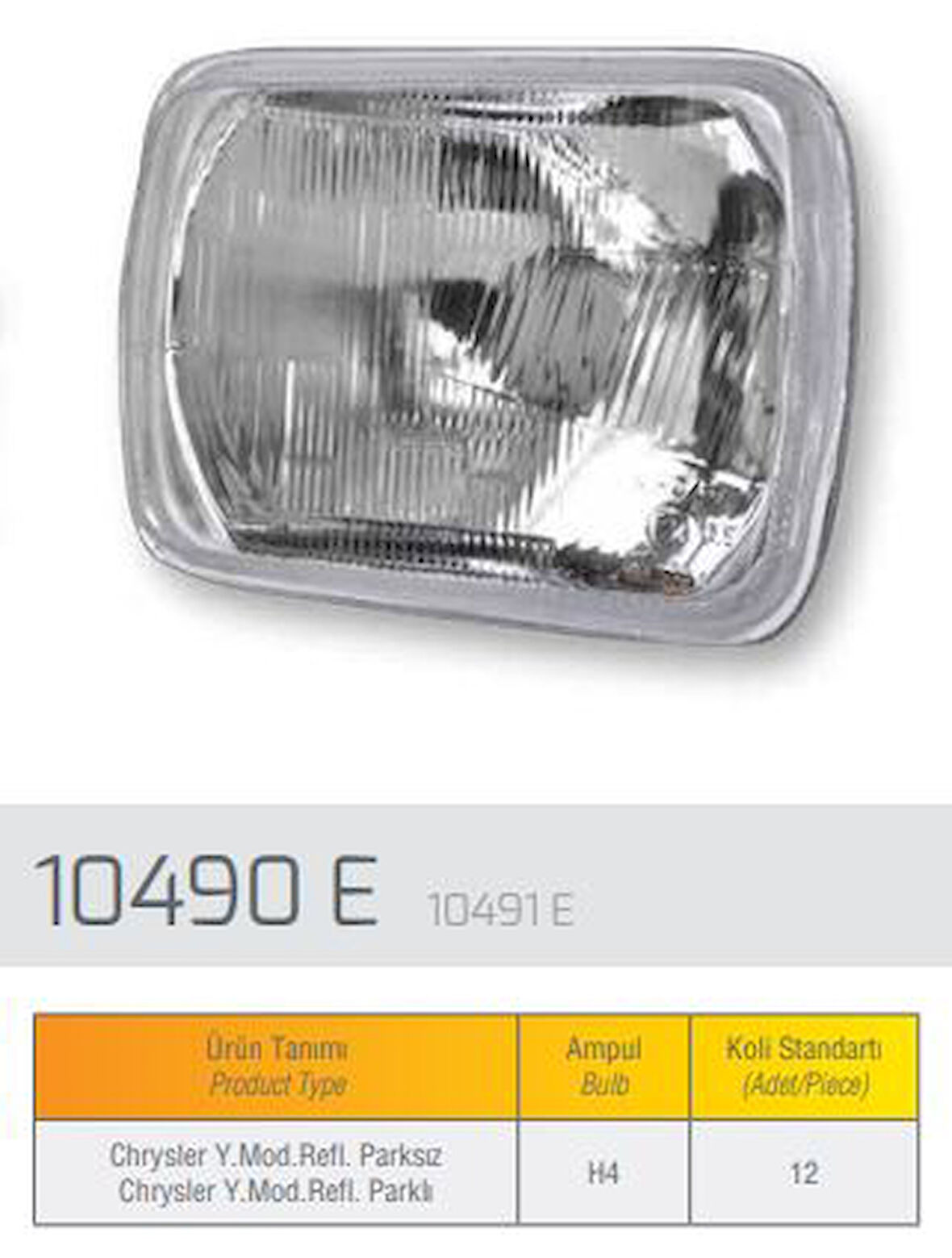 Chrysler Truck Reflektor Dodge 250 L300 - Farba 10491d