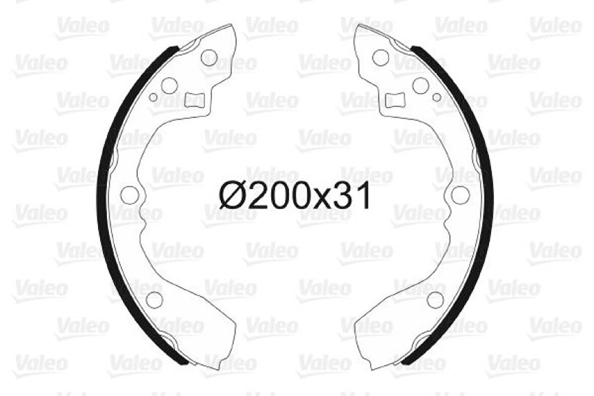 Kia Fren Balatası Arka Kampana Kia Cerato 10-> Rio 00-05 (200×25) - Valeo 564178