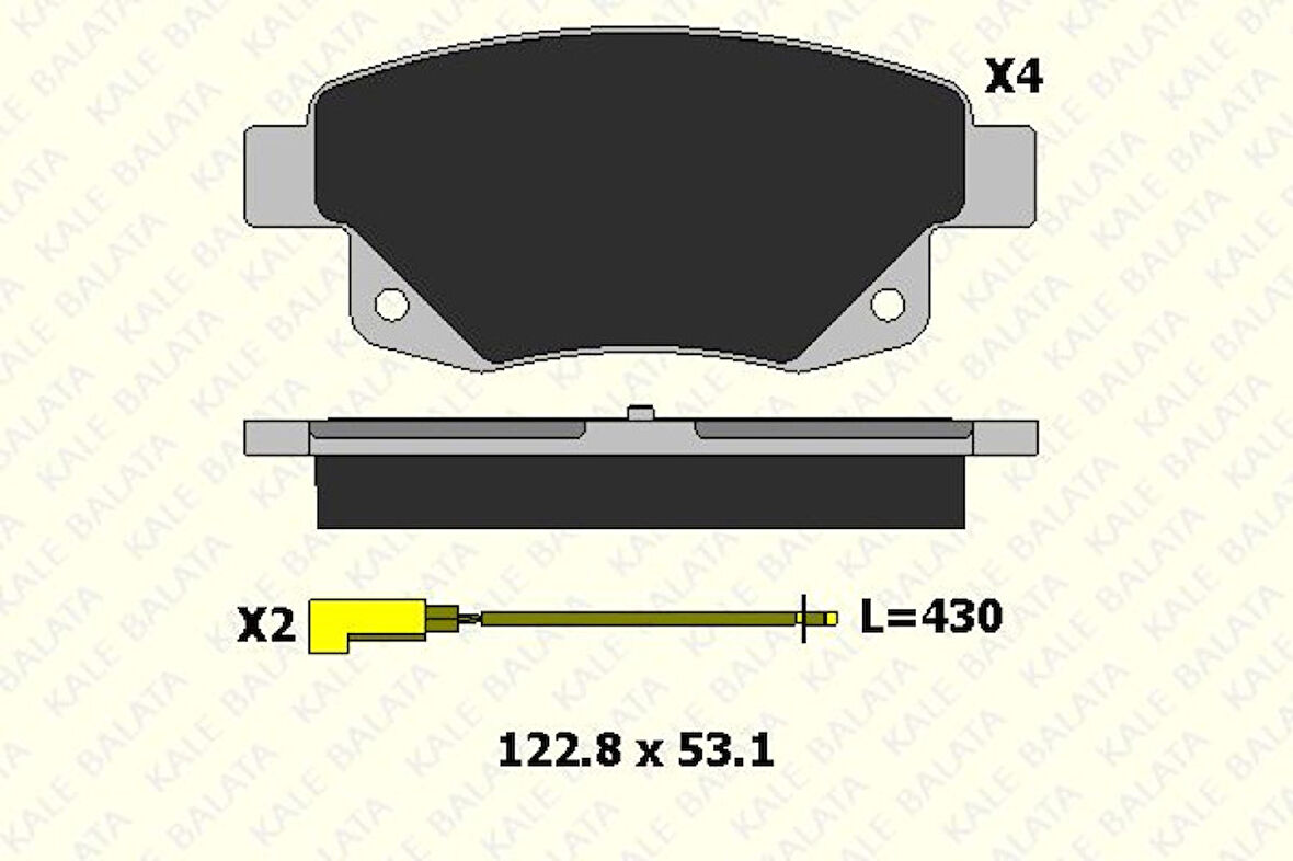 Ford Arka Fren Balatası Transıt V347 06> ( Fisli ) - Kale B 24486 170 05 Ans
