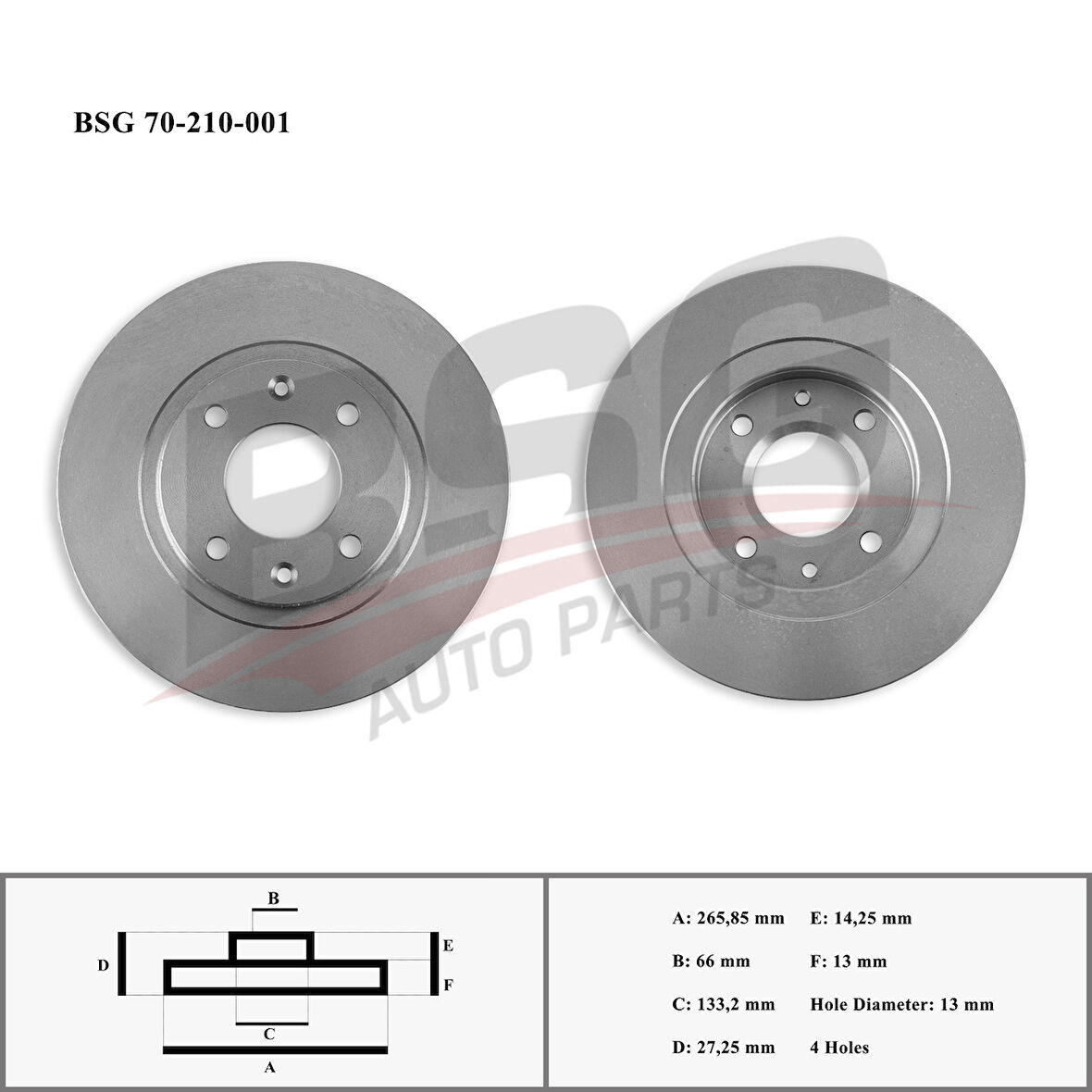 Psa Fren Diski Ön - Fren Diski Ön - Bsg 70-210-001