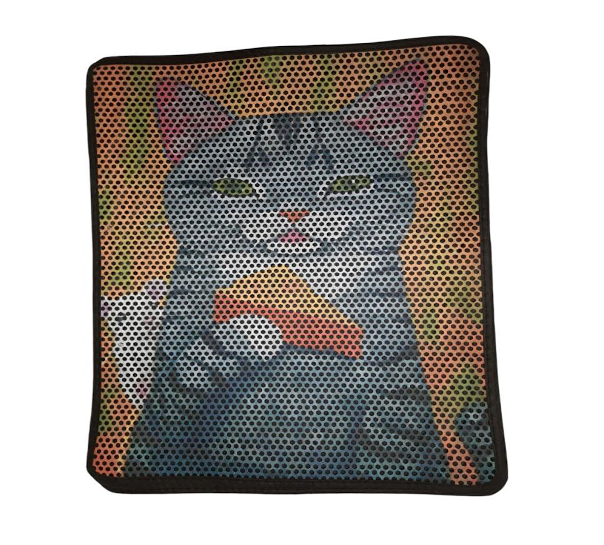 Nanbell Büyük Elekli Çift Katlı Kedi Kumu Paspası 75X59 cm Desenli No:10