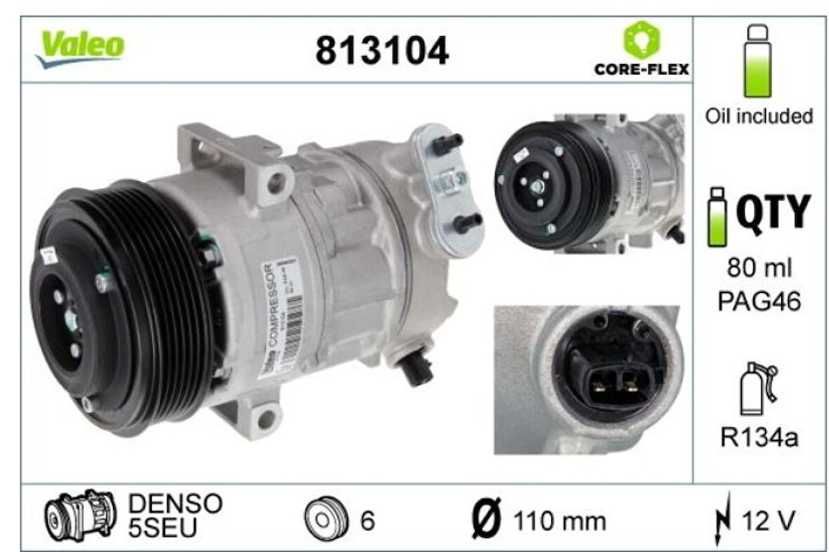 Opel Klima Kompresoru Corsa D 07> 14 Z13dtj Z13dth A13dtc Z17dtr - Valeo 813104