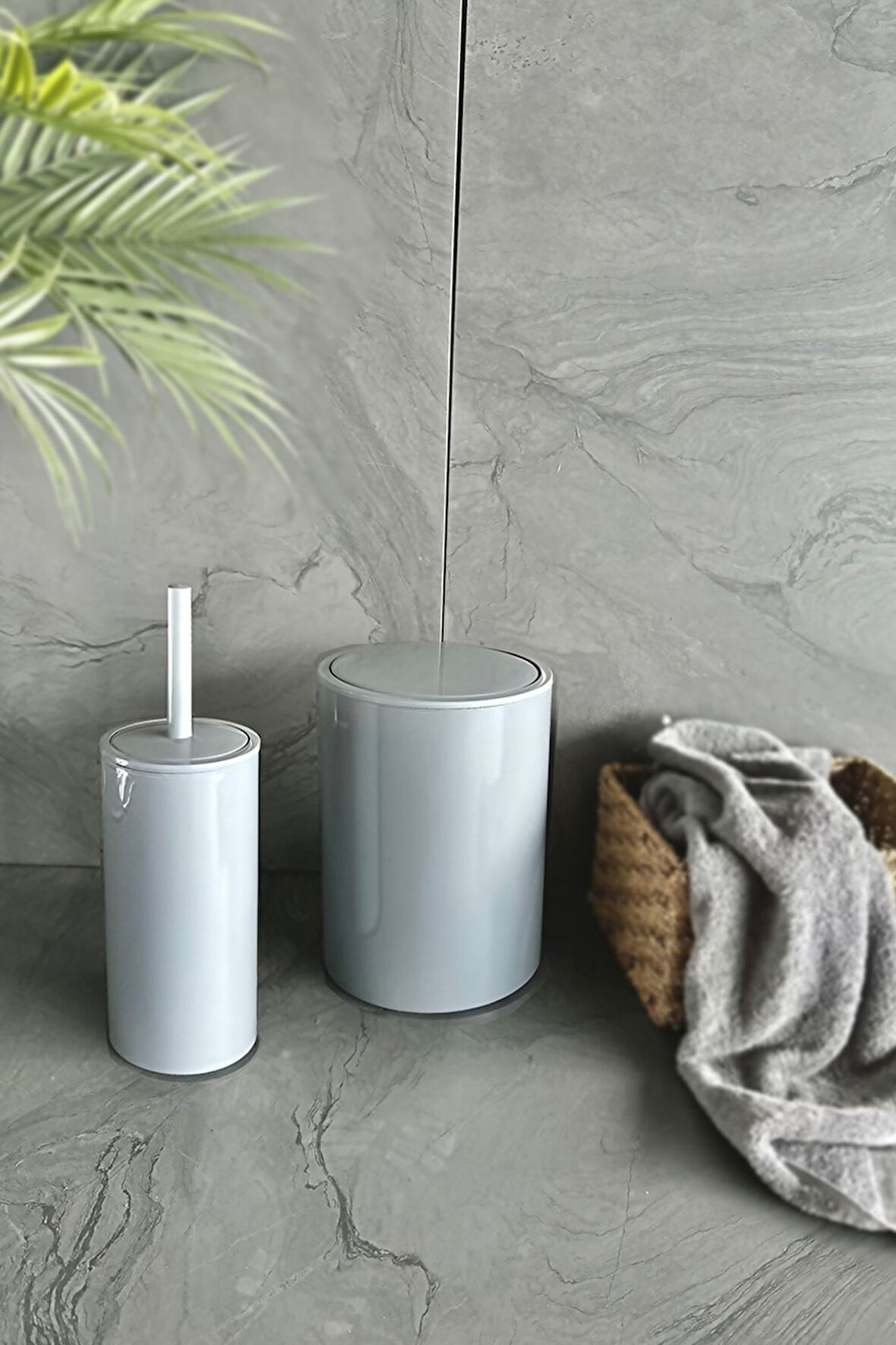 Prima Nova Flores 2'li Banyo Seti - Gri