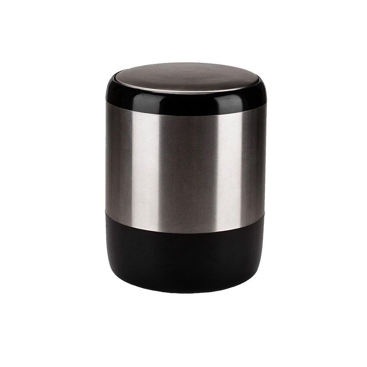 Primanova Lima Plastik Kapaklı ve Krom Dekorlu Çöp Kovası