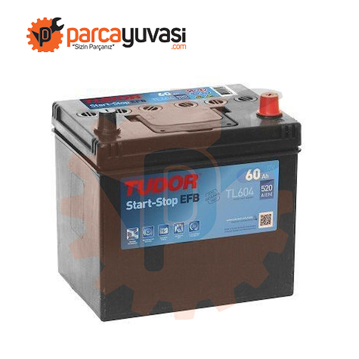 Aku Aku 12v 60 Ah 520a Start Stop Efb D23 (230×173×222) Asya (sulu) - Tudor Tl604