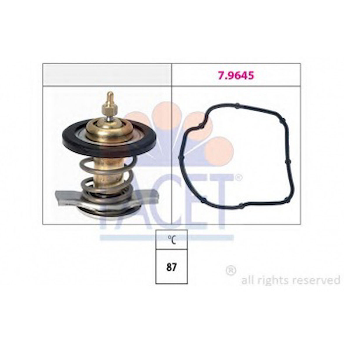 Mercedes Termostat 87 °c (om611, Om612, Om646, Om647) W203 03>07 W211 03>08 Vito 638 99>03 Vito W639 03> Spri - Facet 7.8784