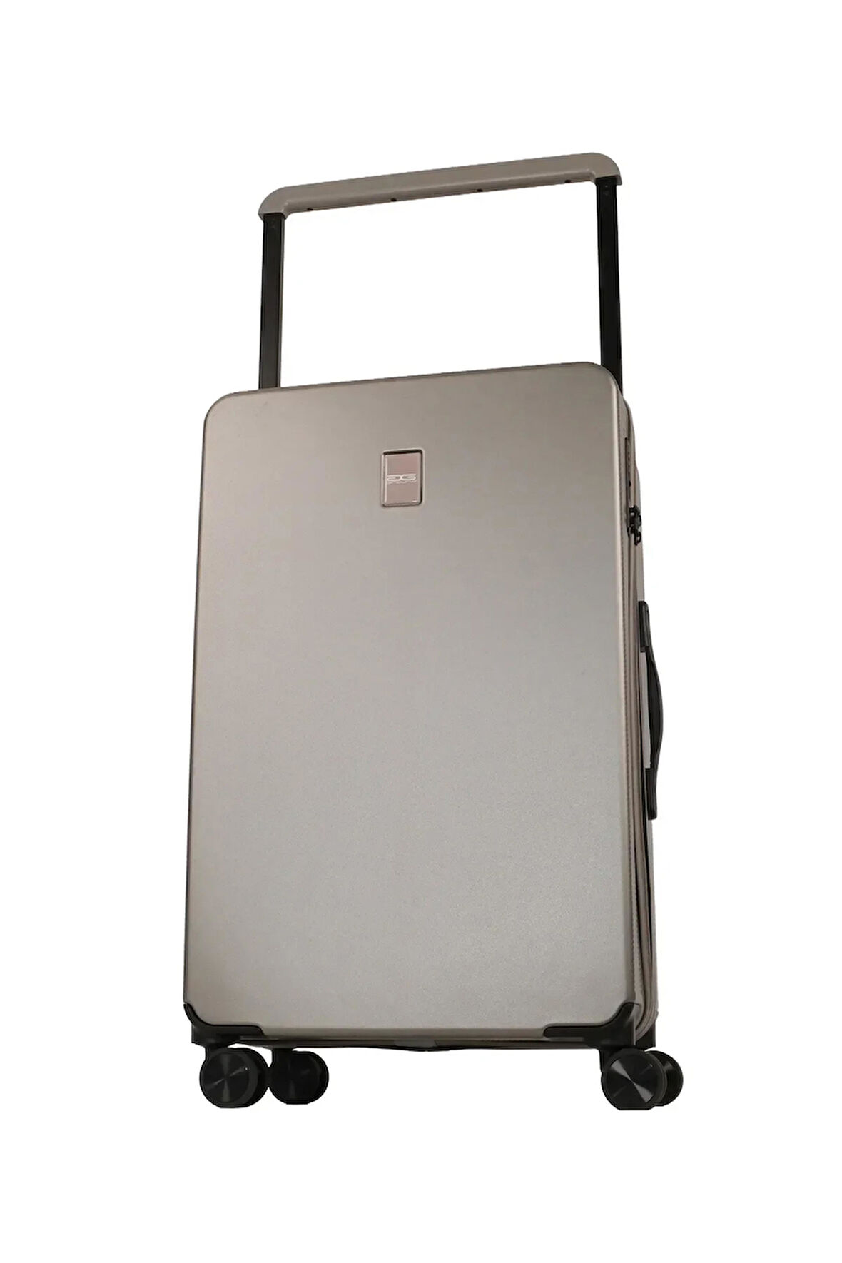 GROUND İthal Unısex Çizgili Trolley Kabin Boy Valiz - Vizon