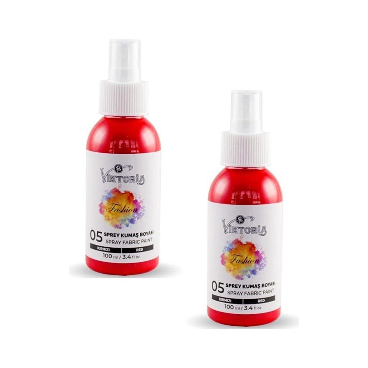 Viktoria Sprey Kumaş Boyası 100 ml (Kırmızı) x 2 Adet
