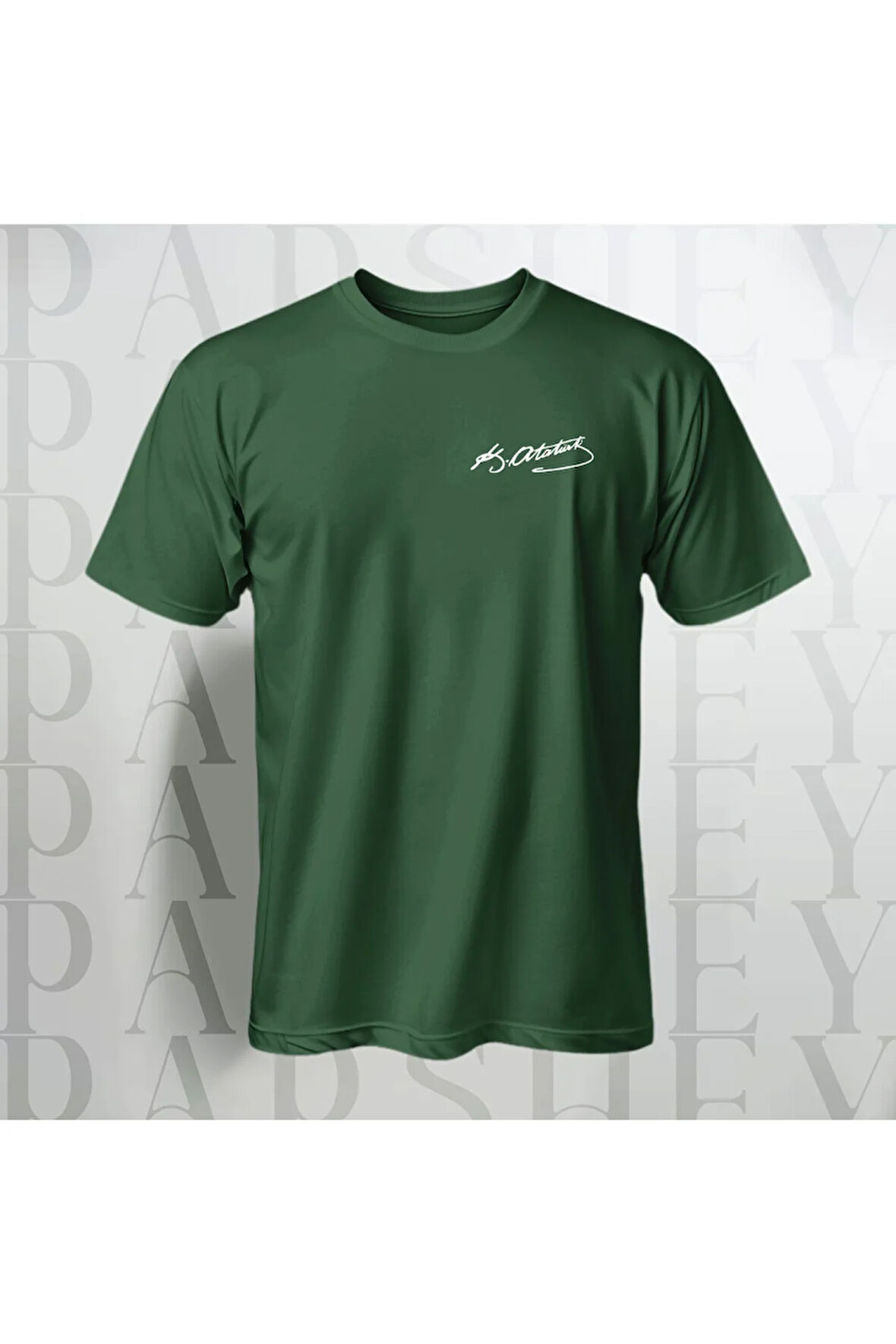 Mustafa Kemal Atatürk İmzalı Oversize Siyah Yarım Kollu %100 Pamuk T-shirt
