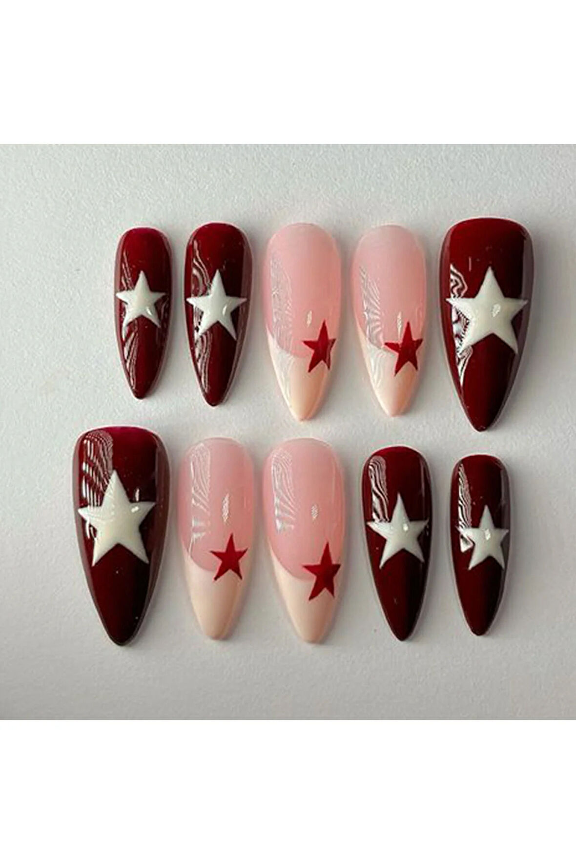 12'li Hazır Takma Tırnak Yanında Bant Yapıştırıcı ile Birlikte