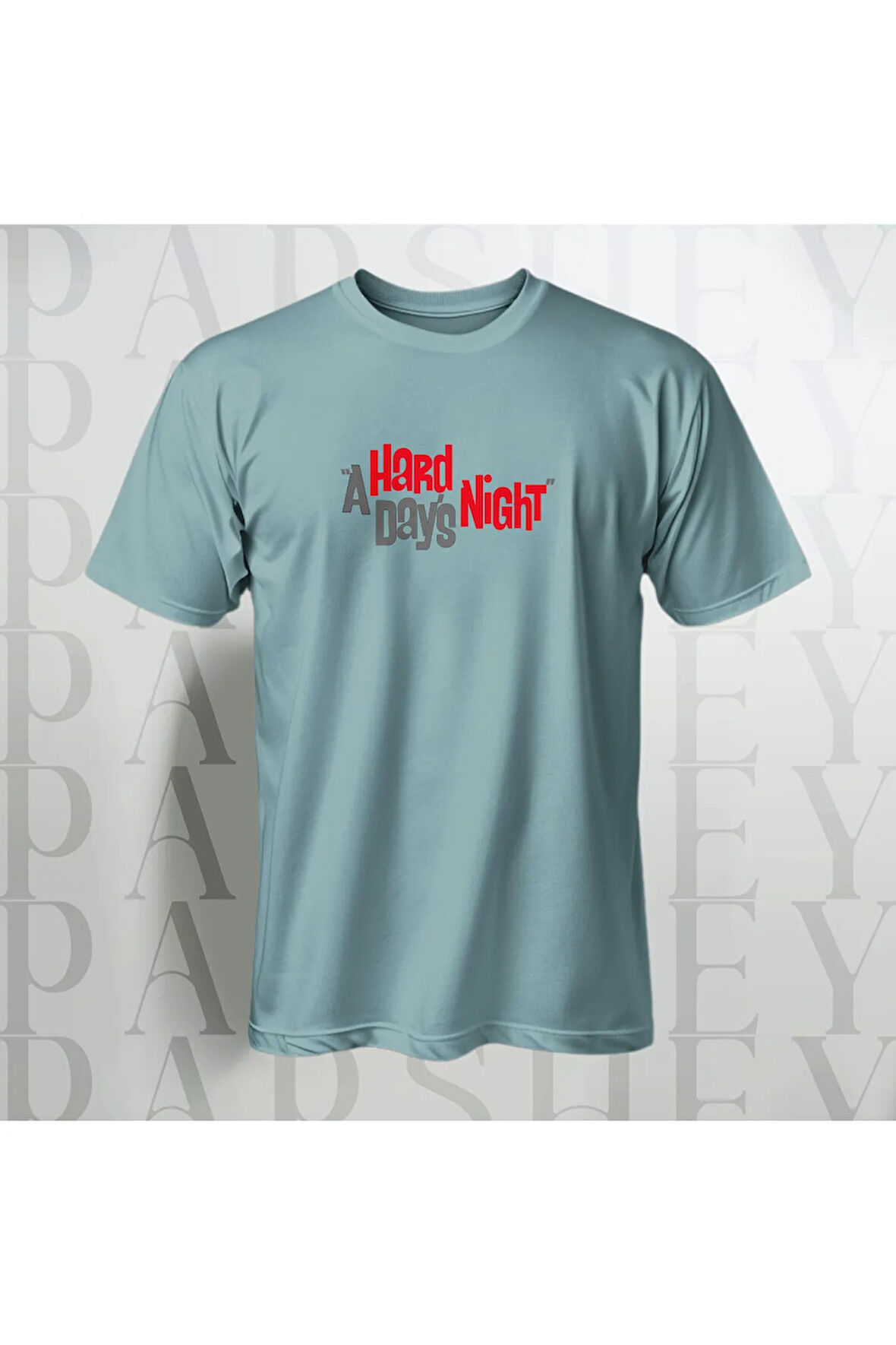 A Hard Night Baskılı Unisex Yarım Kollu Bisiklet Yaka %100 Pamuk Oversize T-shirt