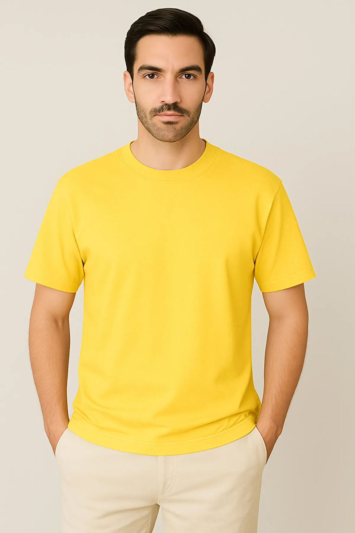 Oversize Unisex Yarım Kollu Bisiklet Yaka %100 Pamuk Baskısız T-shirt