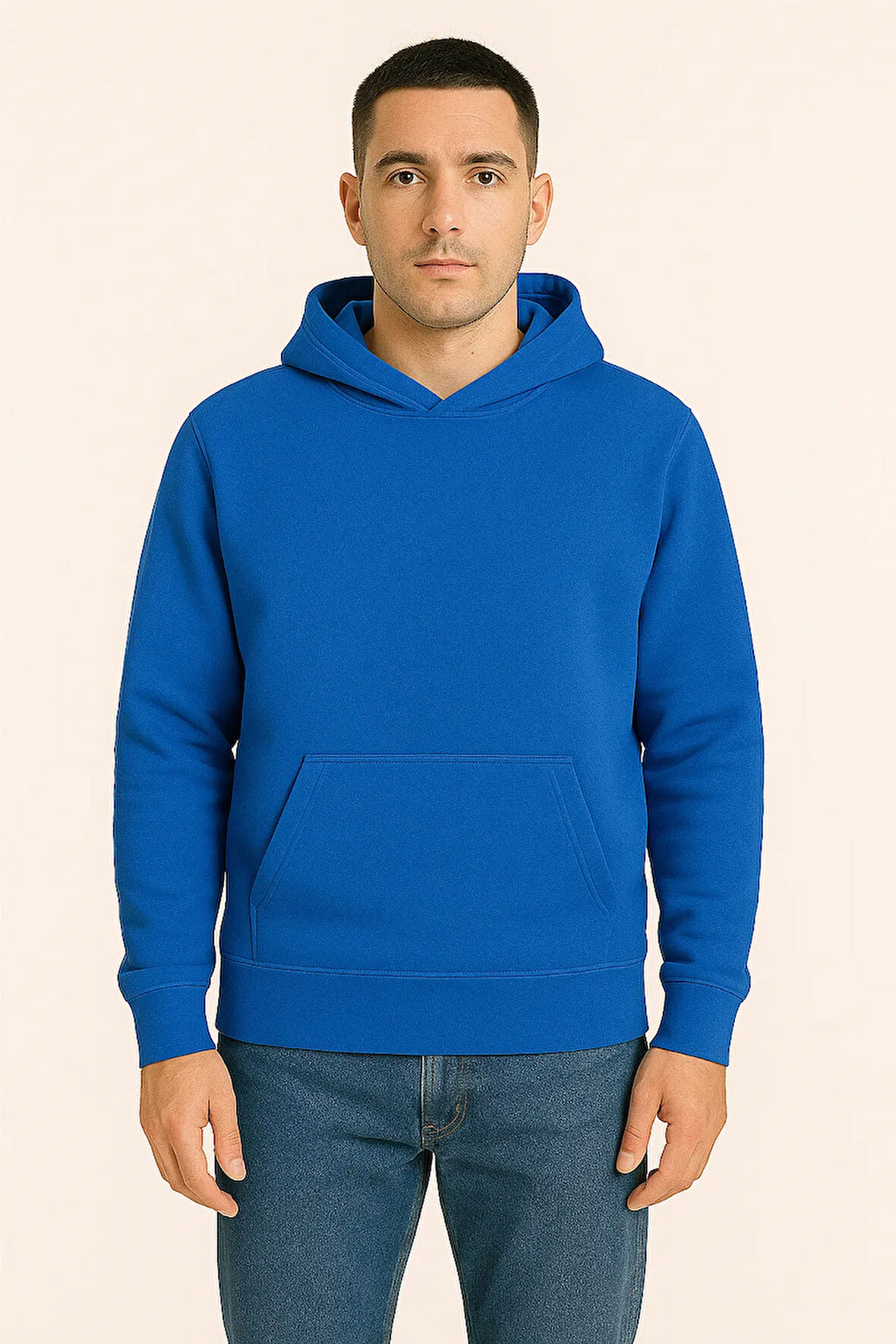 Erkek - Kadın Basic Kapüşonlu Sweatshirt - Oversize Rahat Kalıp Hoodie