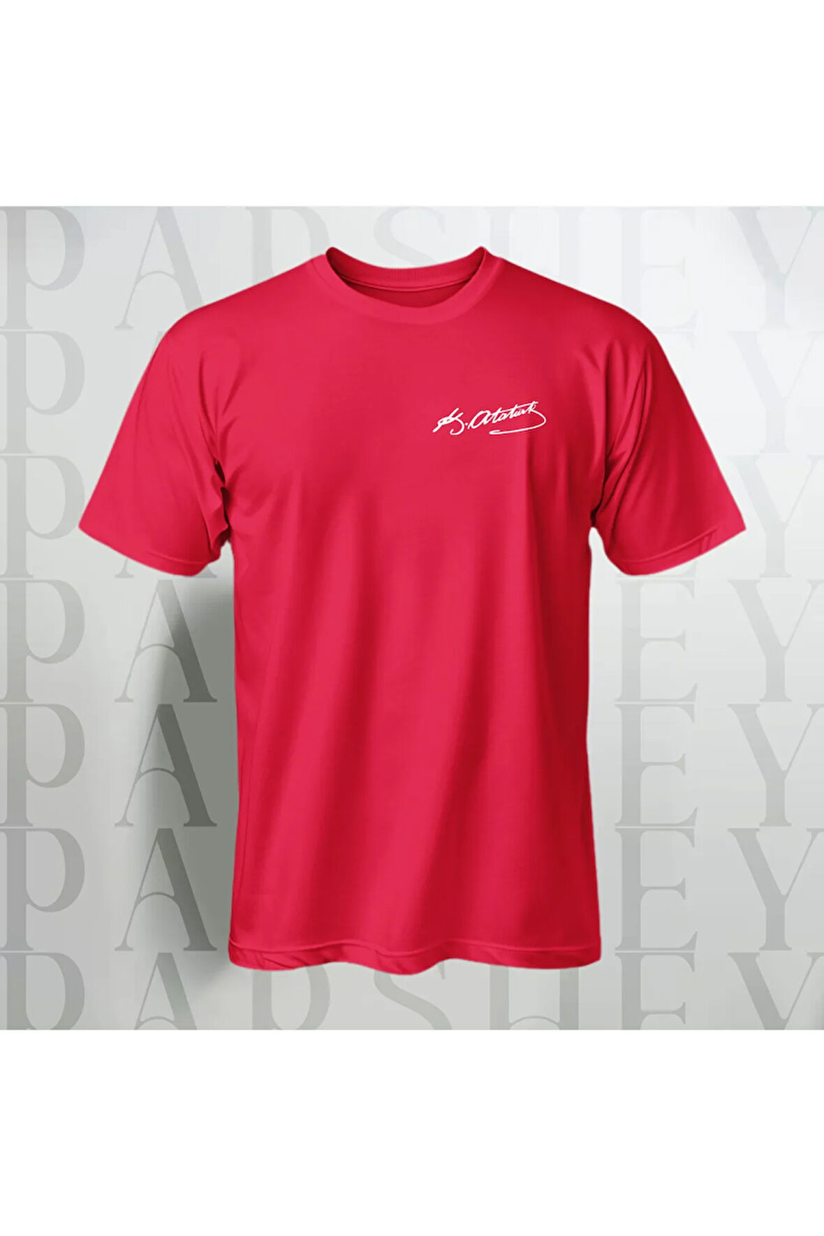 Mustafa Kemal Atatürk İmzalı Oversize Siyah Yarım Kollu %100 Pamuk T-shirt