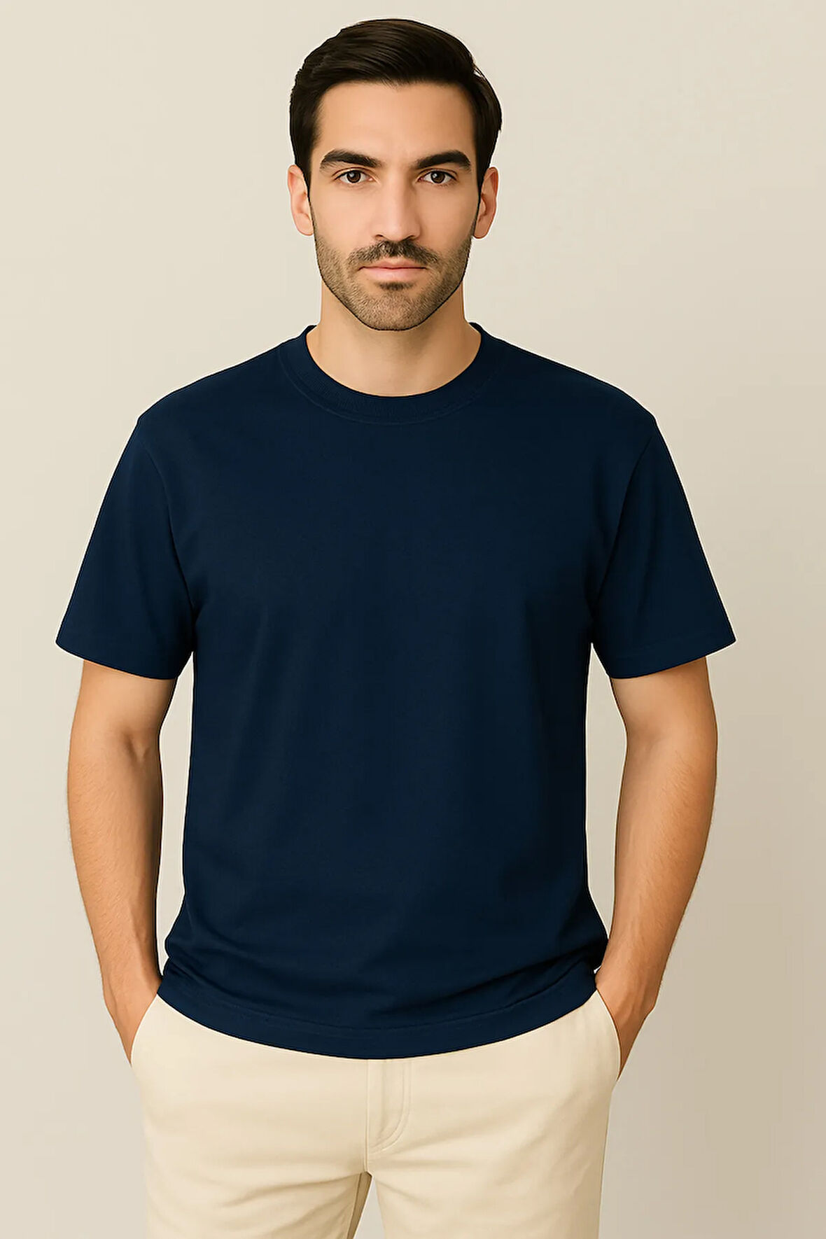 Oversize Unisex Yarım Kollu Bisiklet Yaka %100 Pamuk Baskısız T-shirt