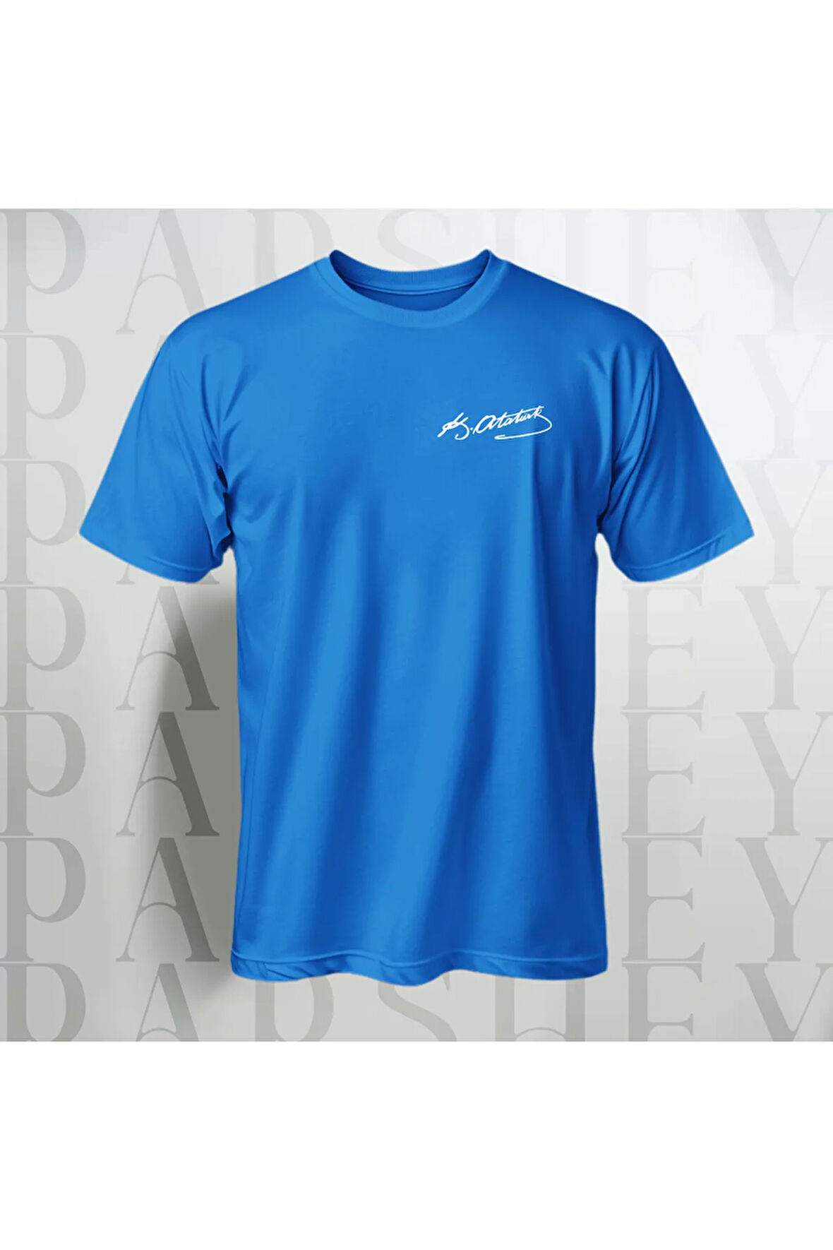 Mustafa Kemal Atatürk İmzalı Oversize Siyah Yarım Kollu %100 Pamuk T-shirt