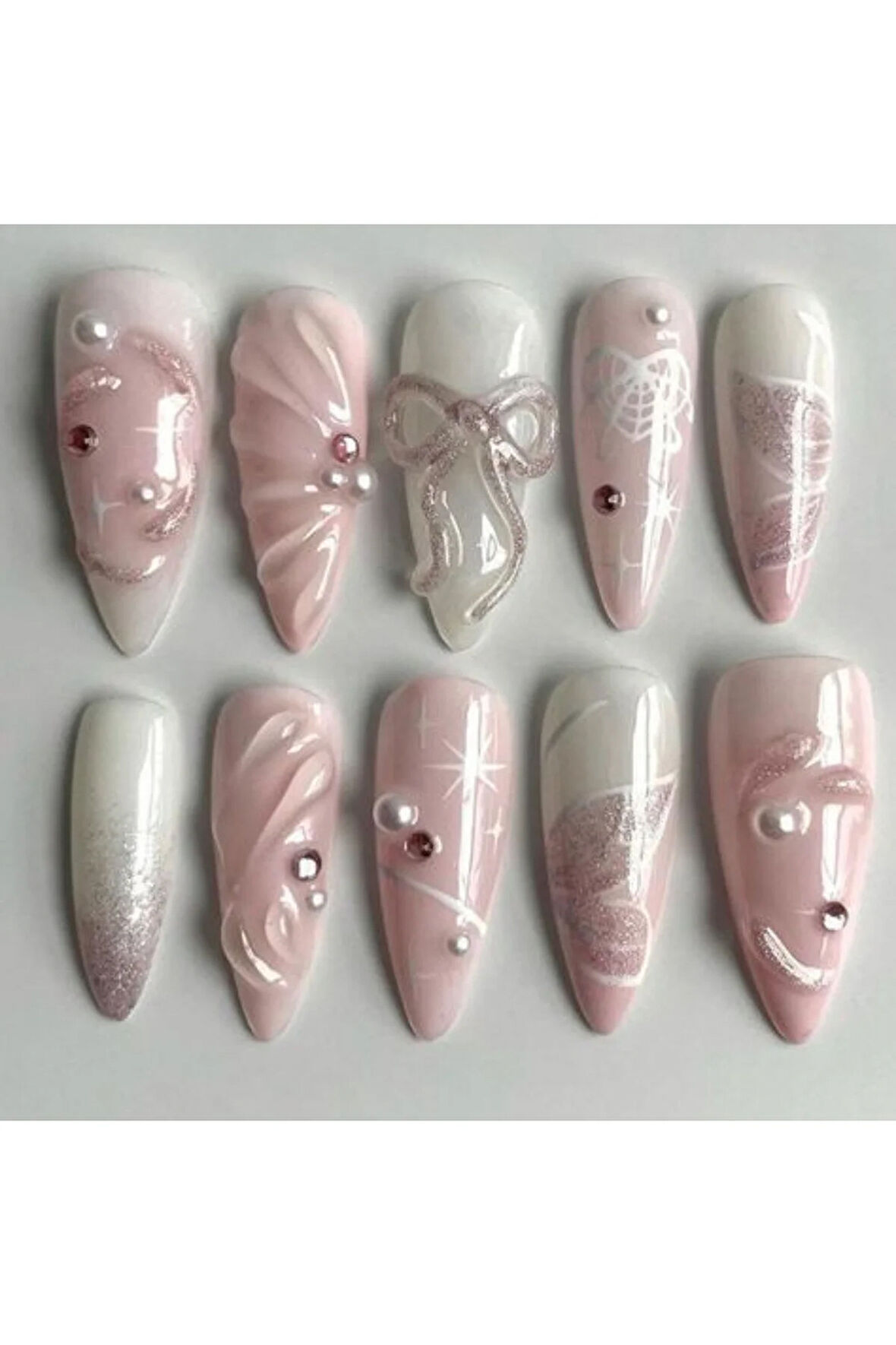 12'li Hazır Takma Tırnak (Yanında Bant Yapıştırıcı ile Birlikte)