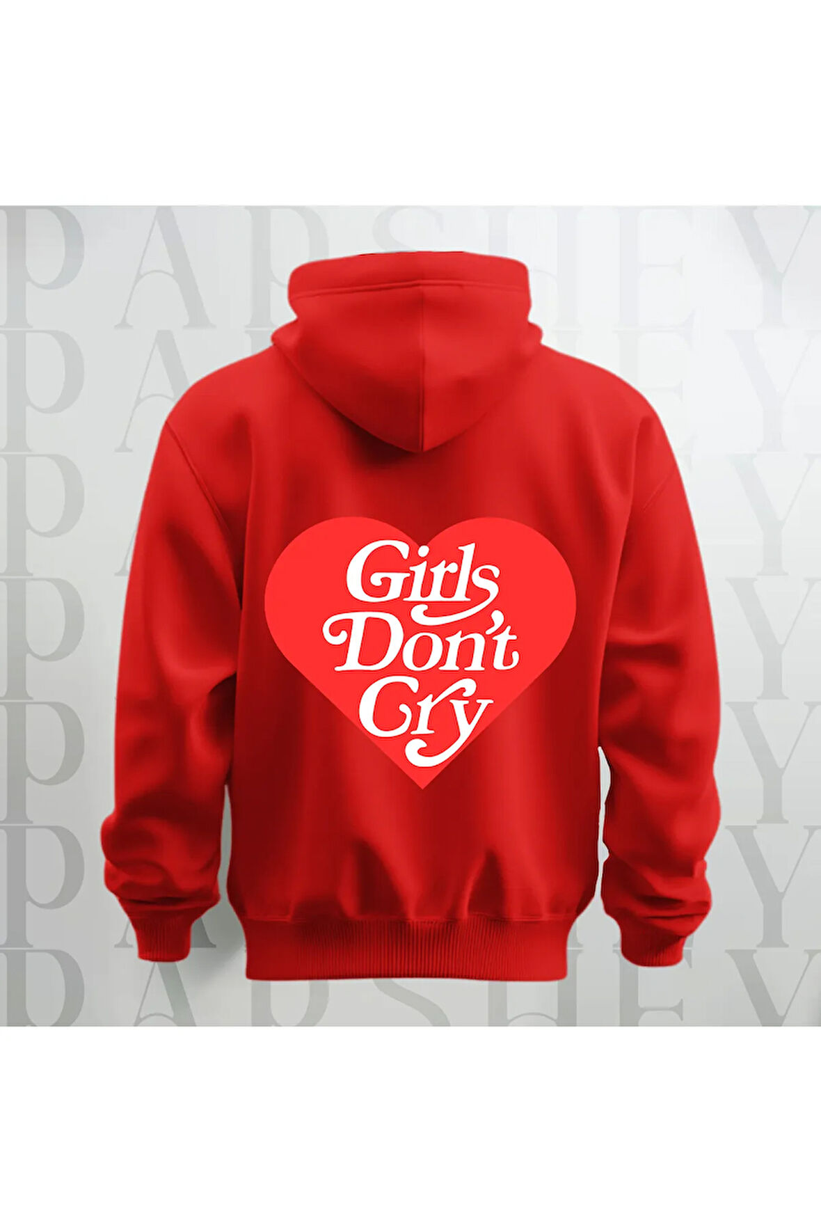 Girls Don't Cry Yazı Sırt Baskılı Kapüşonlu Unisex Sweatshirt Hoodie Oversize 3 İplik Şardonlu