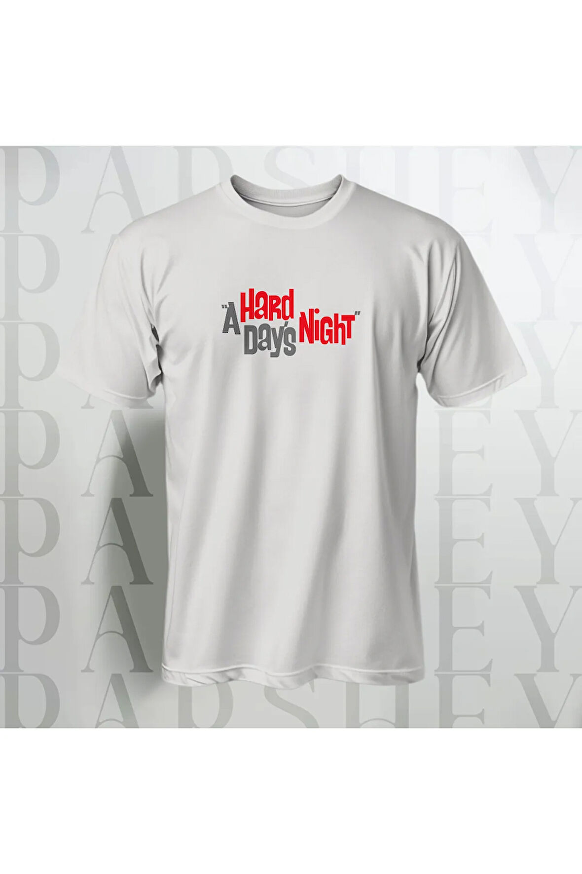 A Hard Night Baskılı Unisex Yarım Kollu Bisiklet Yaka %100 Pamuk Oversize T-shirt