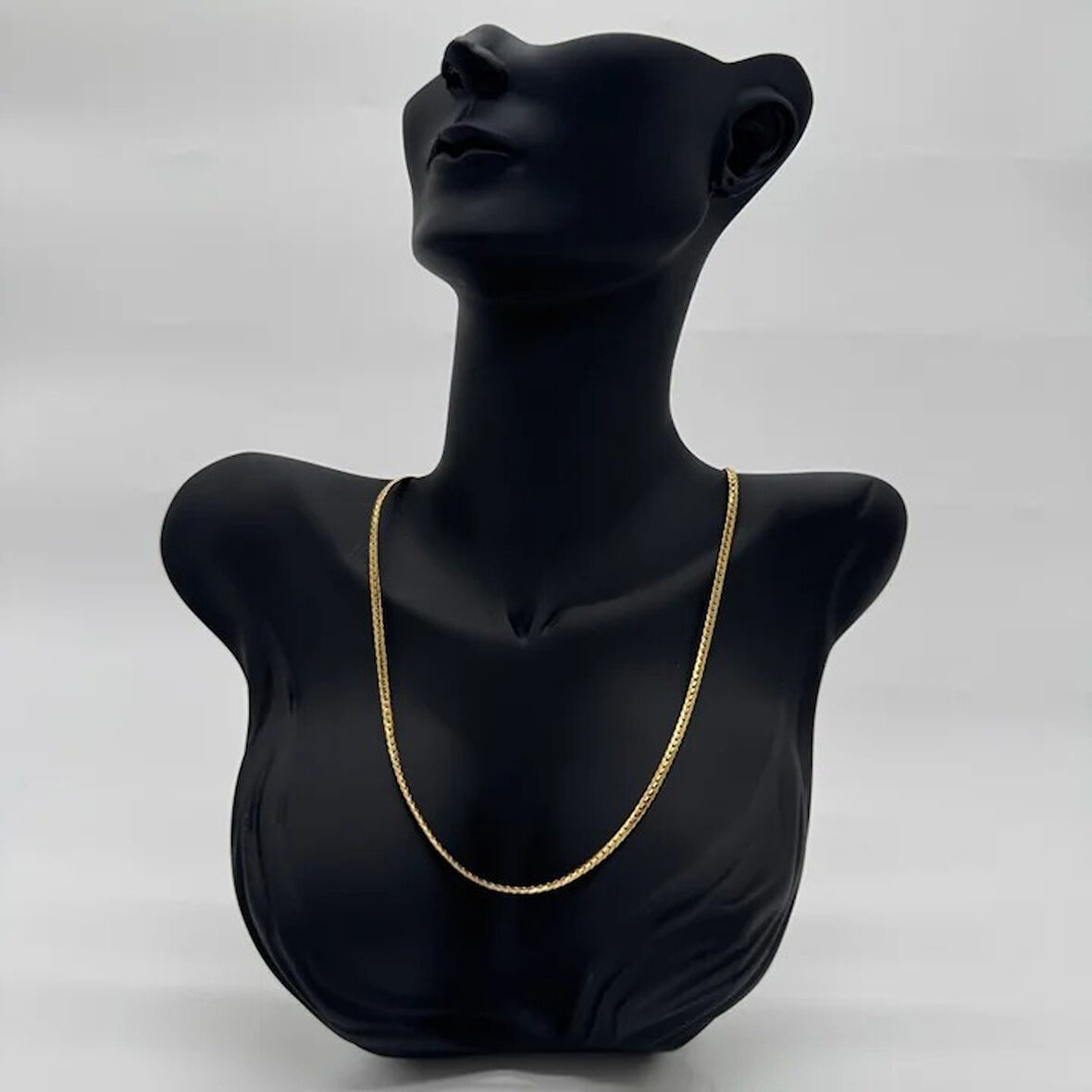 Çelik Zincir Unisex Gold Kolye 60 Cm - Gold