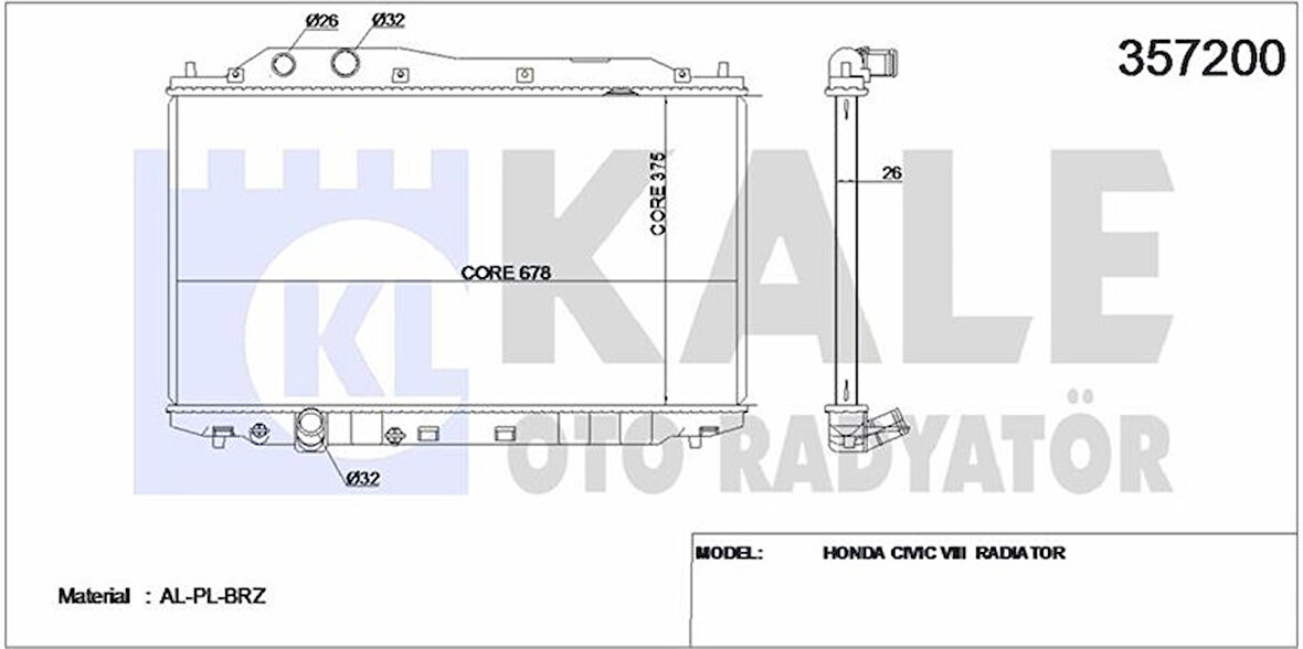 Japon Su Radyatörü - Mt - Kal 357200