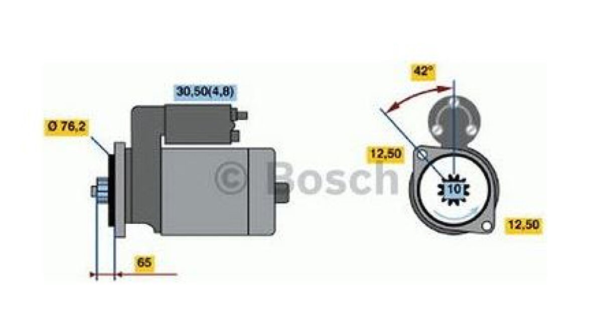 Vag Mars Motoru 12v 2,2kw 10dis Bosch Tip Vw T5 Multıvan 2,5 Tdi - Lucas Les0567