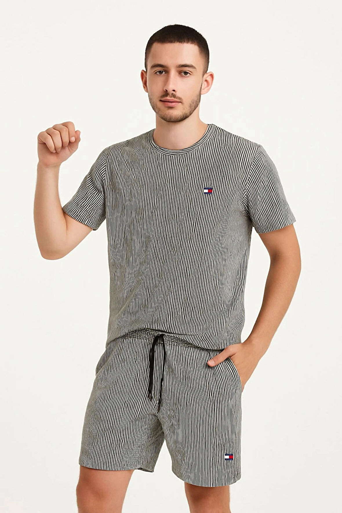 TOMMY HİLFİGER ŞORTLU TAKIM GRİ