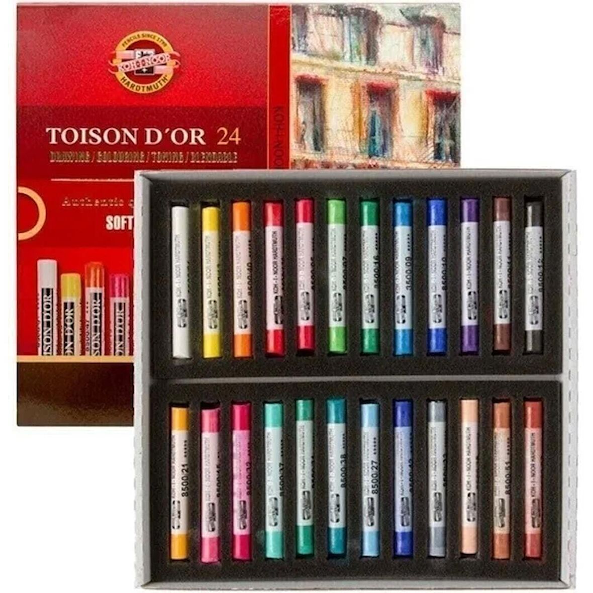 Kohinoor Toison D'or Soft toz Pastel Boya 24 Renk