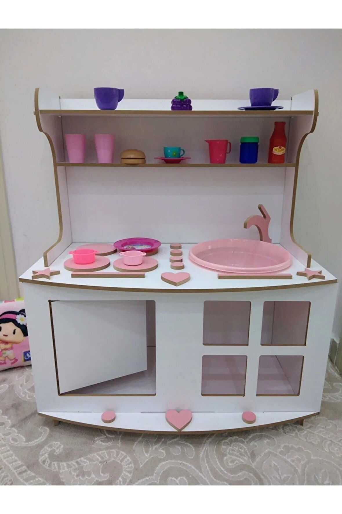 Ufly Ahşap Oyun Seti Mutfak Tezgahı