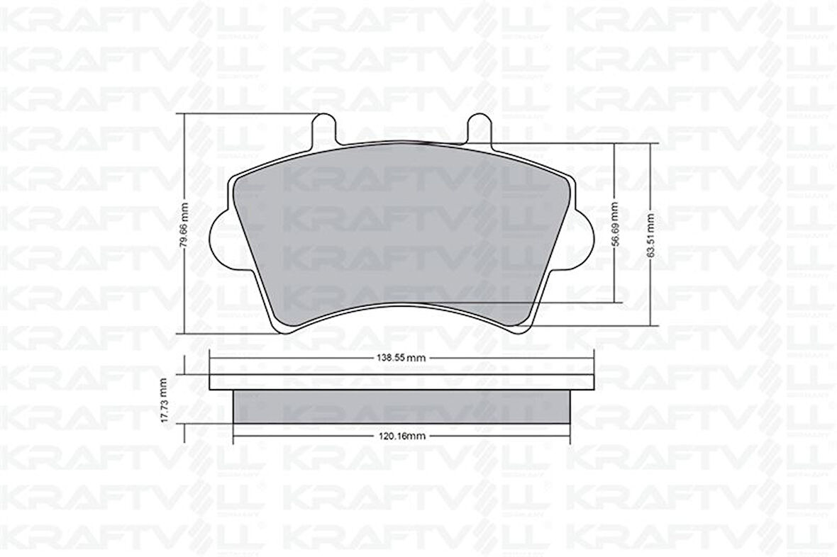 Renault On Fren Balatası Master II 01 10 Movano 01> Tum Modeller İnterstar 01> - Kraftvoll 07010016
