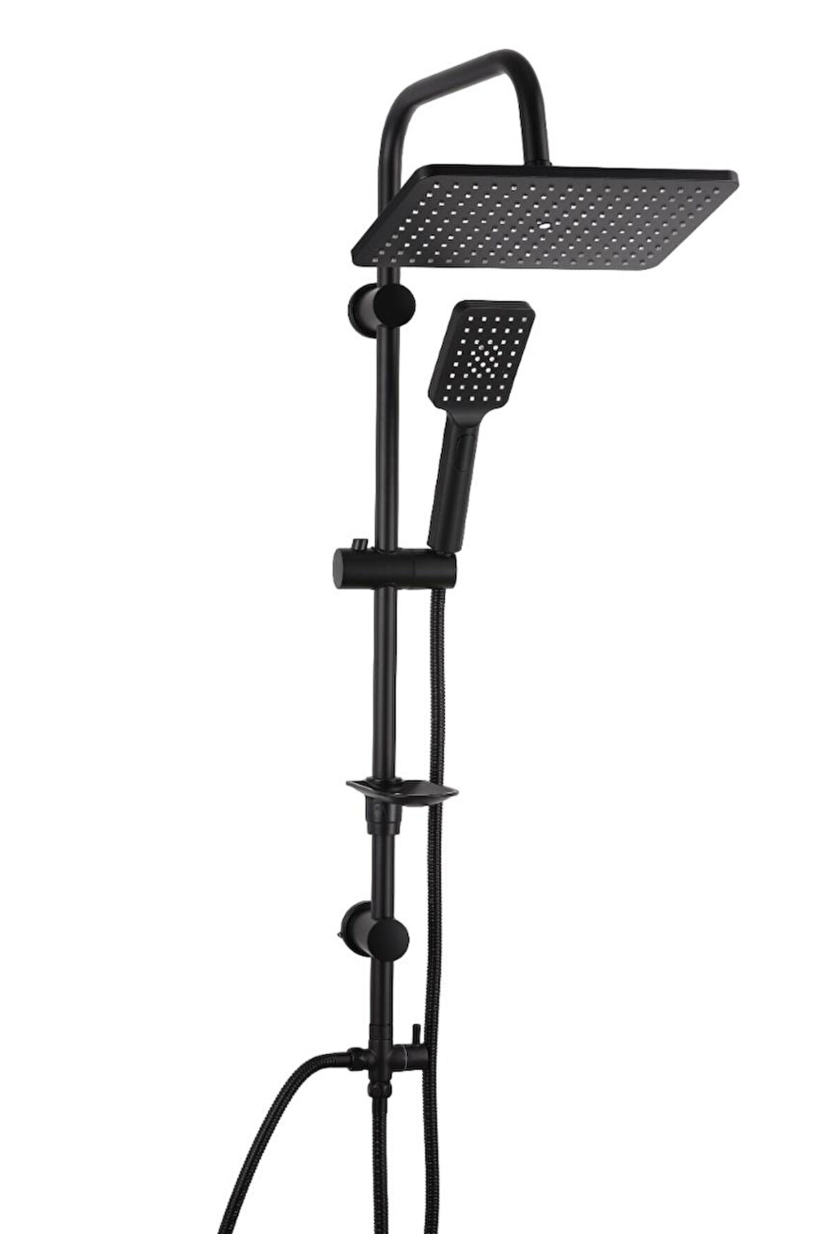 Duxxa Mirage 400 Mat Siyah Tepe Duş Seti D.132.4.MS