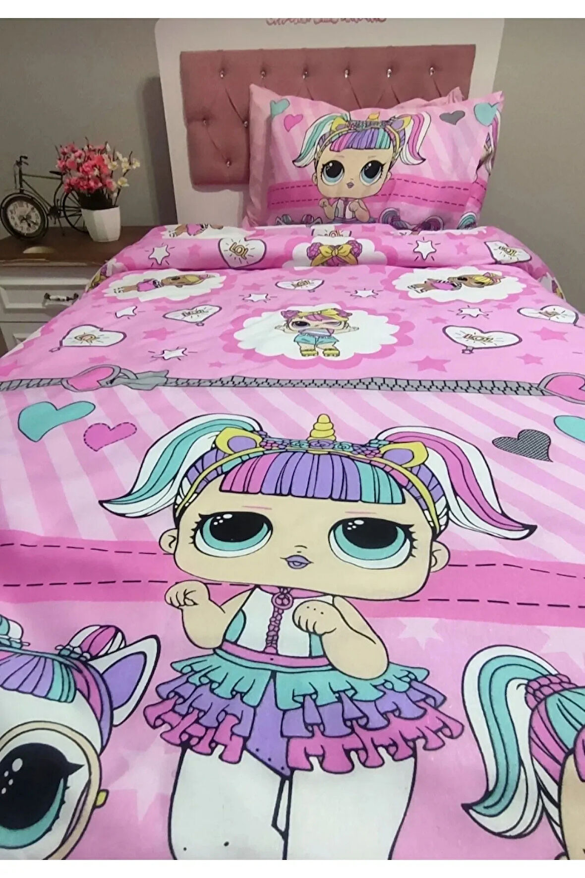 Tek Kişilik Lol Bebek Nevresim Takımı (ÇARŞAFI LASTİKLİ)