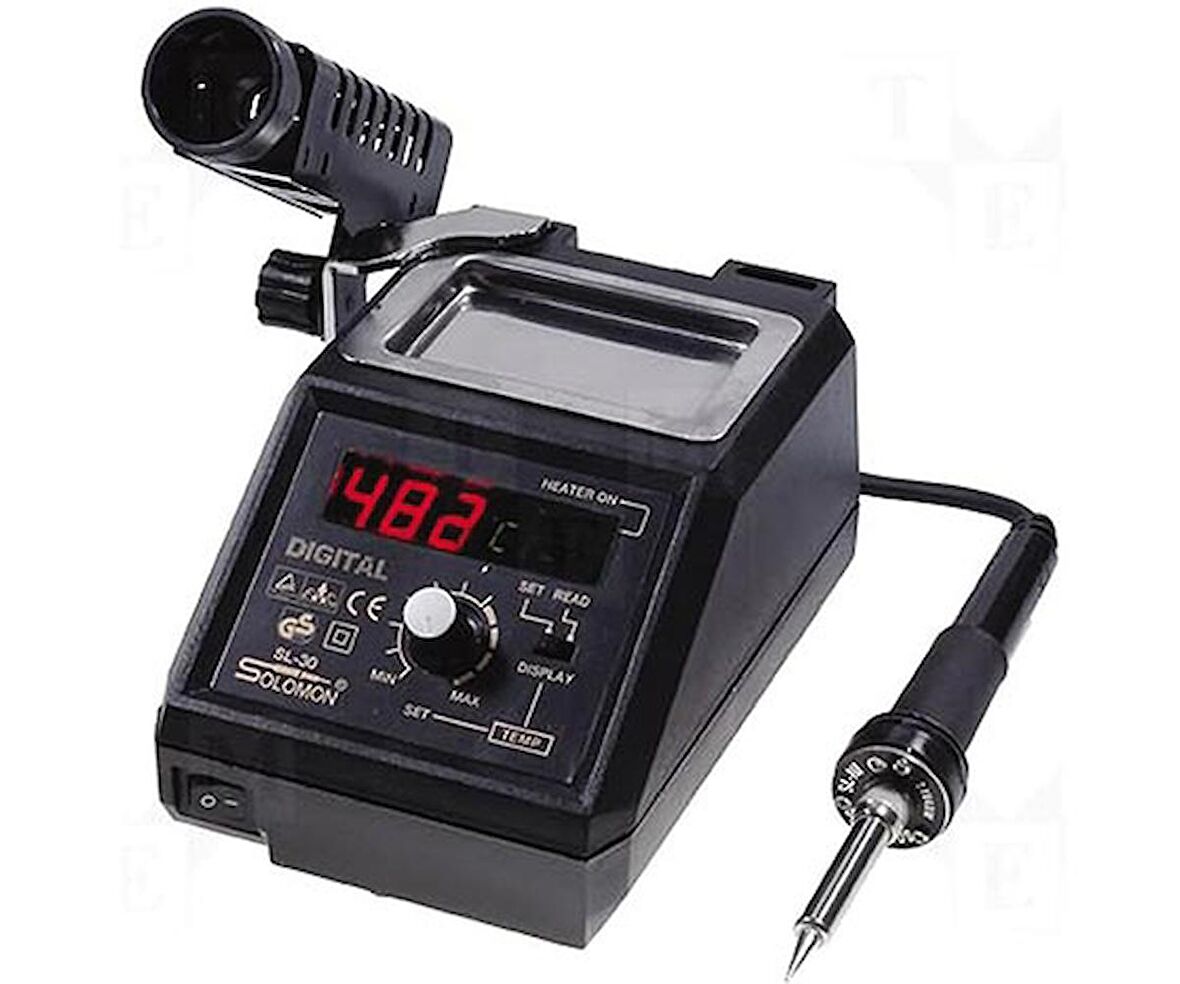 SOLOMON SL-30 ISI AYARLI DİJİTAL GÖSTERGELİ İSTASYONLU HAVYA