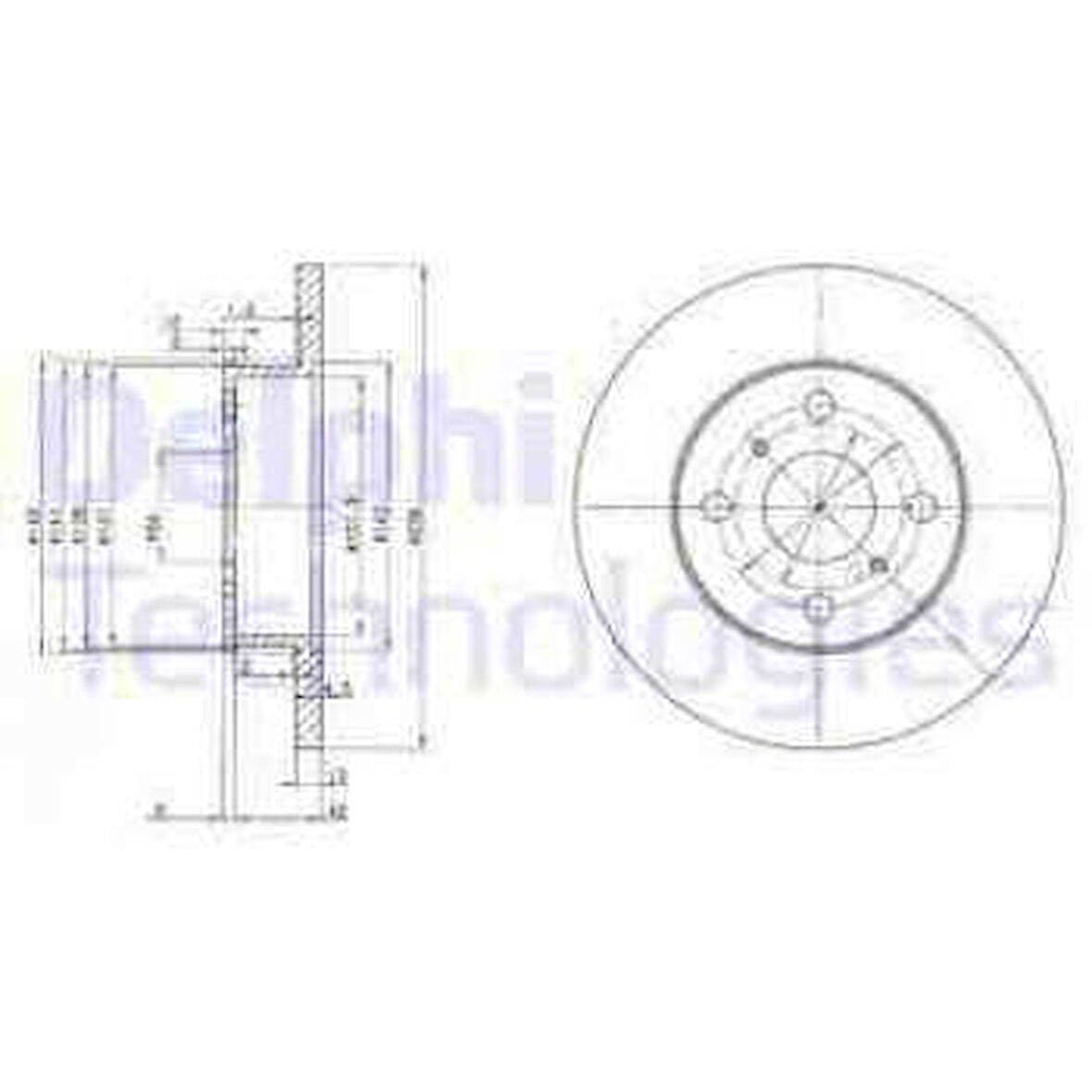 Toyota On Fren Diski (aynası) Duz Toyota Corolla 1.3 1988-1992 (238x4) - Delphi Bg2597