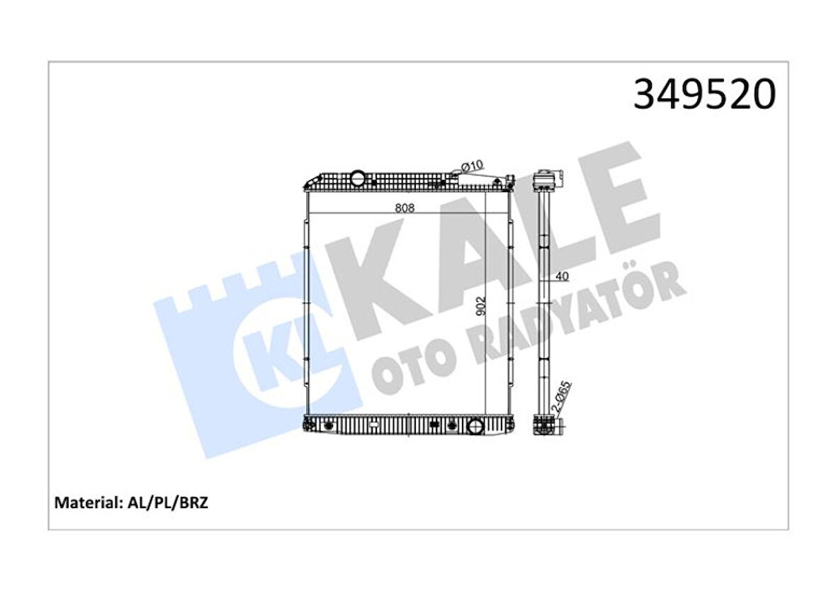 Mercedes Truck Su Radyatoru Mercedes Actros (cercevesiz) / (at) - Kale 349520