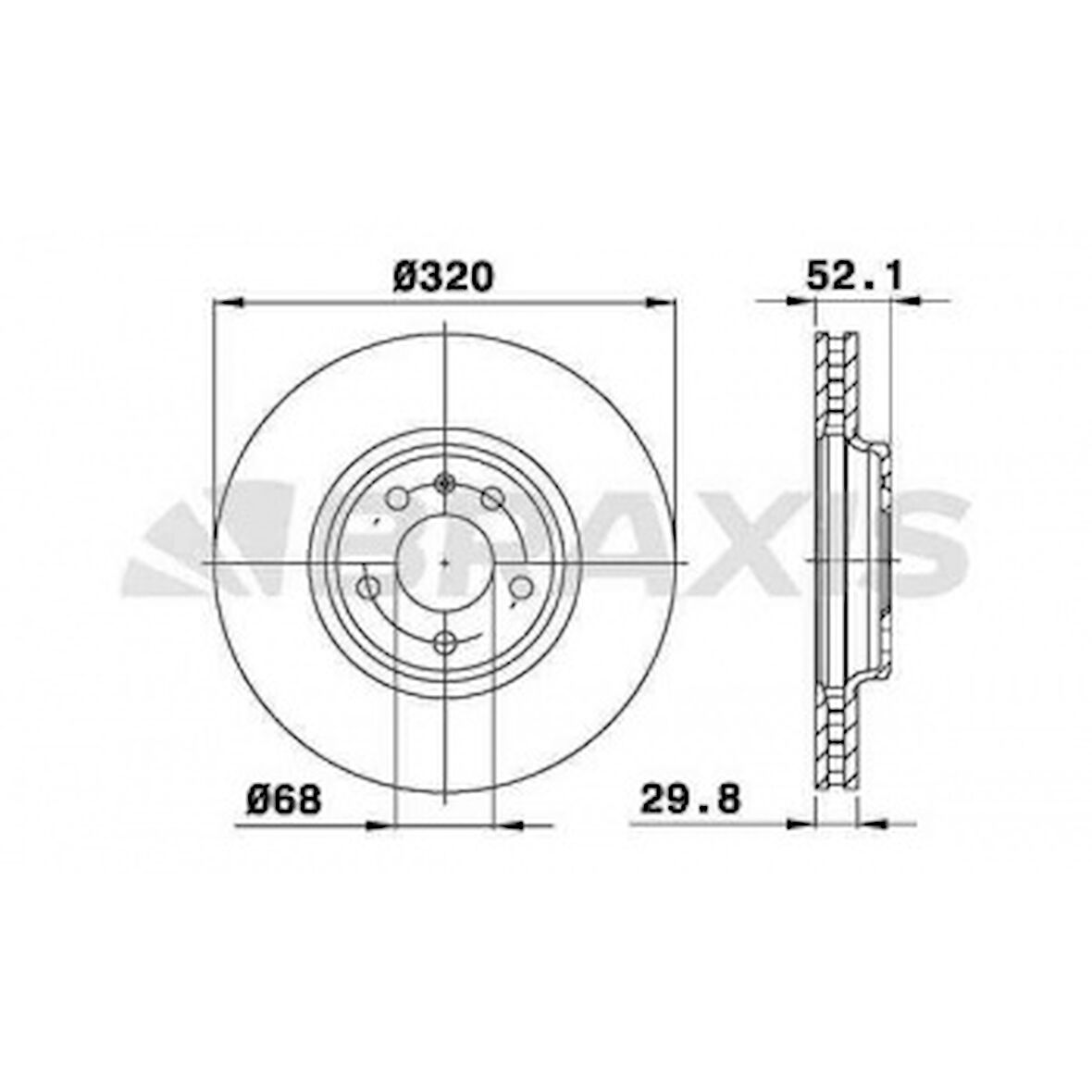 Vag On Fren Aynası Havalı Sag Sol Audı A4 A5 Q5 (320x30mm) 08>> - Braxıs Ad0309