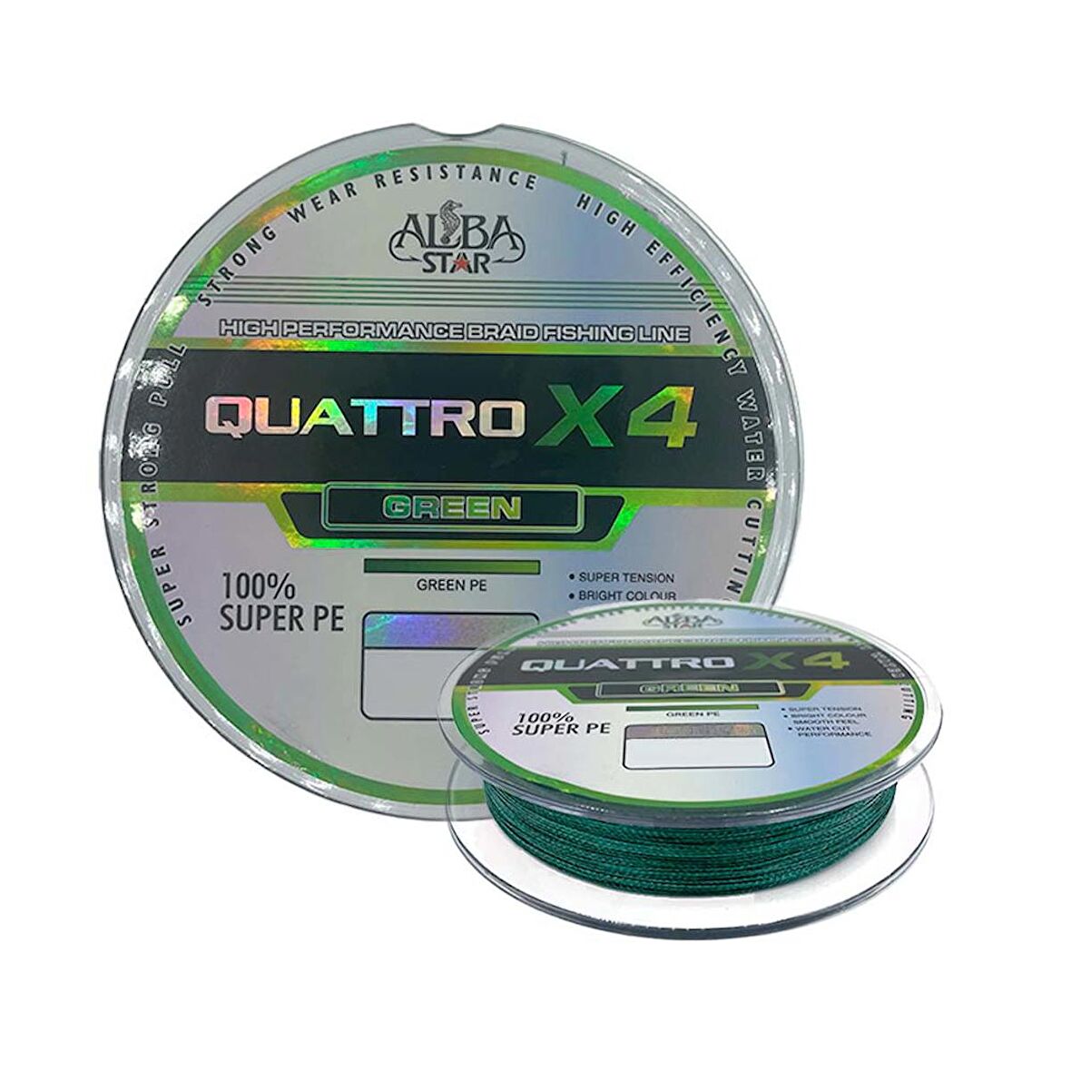 Albastar Quattro 4x İp Misina GREEN 0.45MM - 150M - 36.2KG