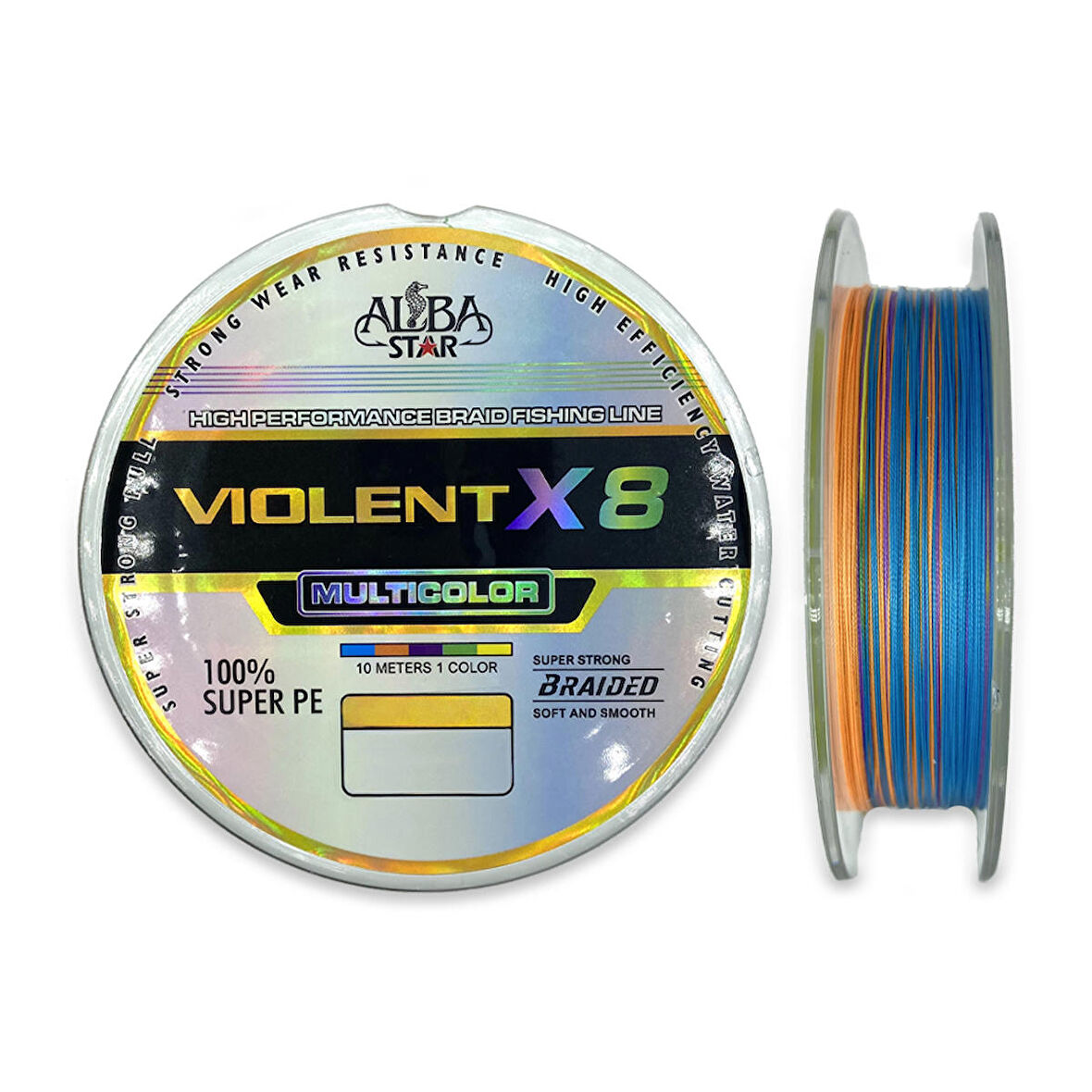 Albastar Violent 8x Pe Olta Misinası MULTICOLOR 0.21MM - 150MT - 