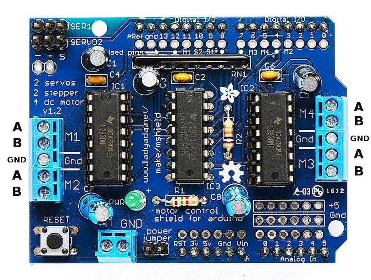 Arduino L293D Motor Sürücü Kartı / Motor Driver Shield