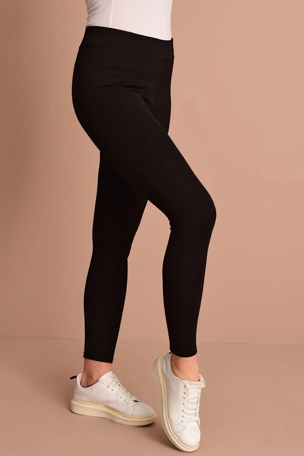 Kadın Siyah Yüksek Bel Çelik Örme Basıc Tayt Tb20yb291307