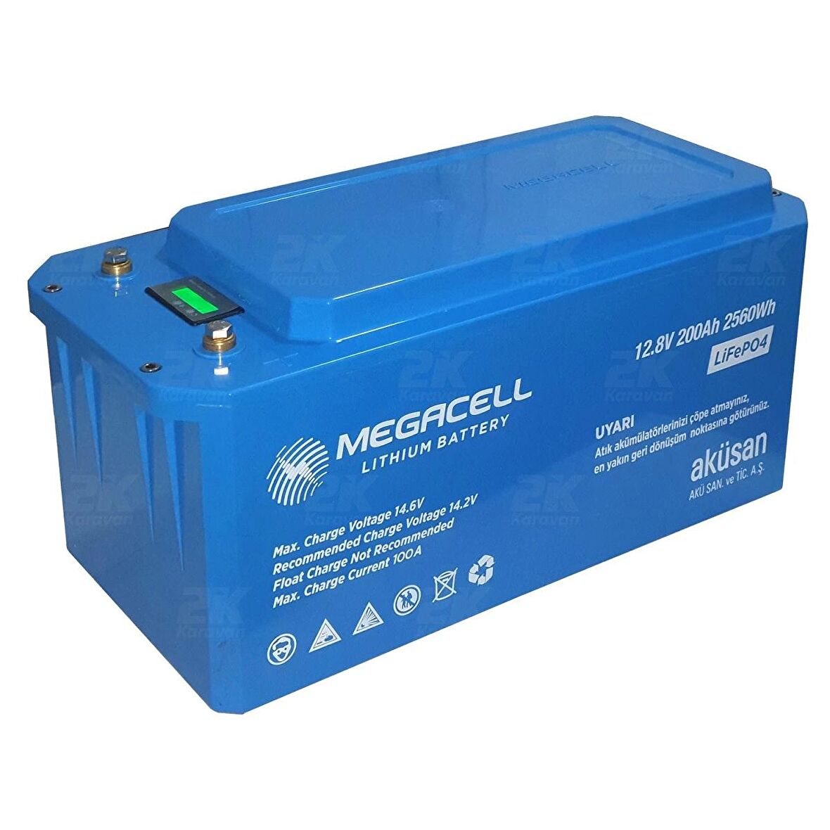 MEGACELL 12.8V 200Ah Lityum/LiFePO4 Akü