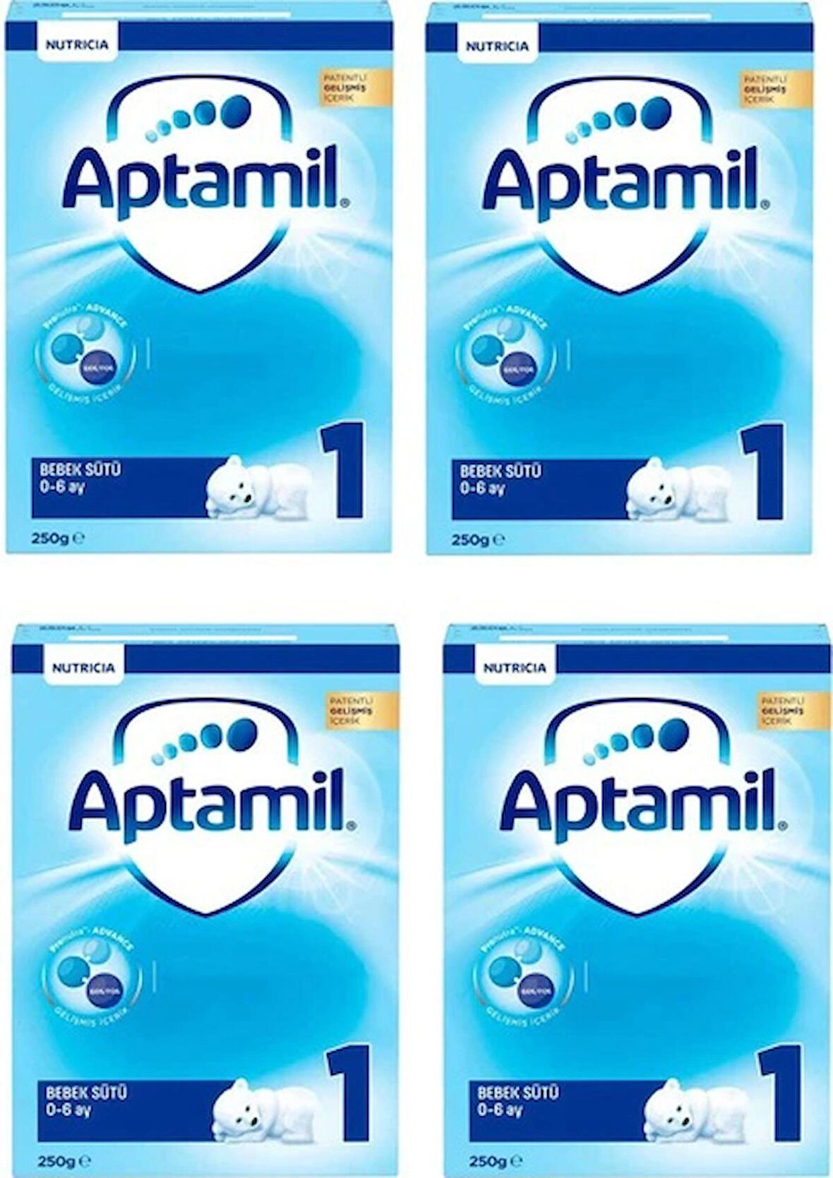 Aptamil 1 numara 0-6 ay 250 gr 4'lü