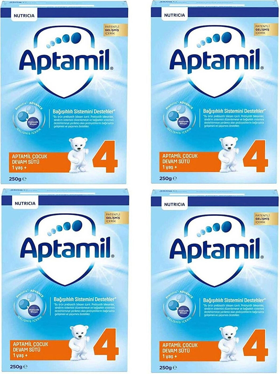 Aptamiş 4 Bebek Sütü +1 yaş 250 gr 4'lü