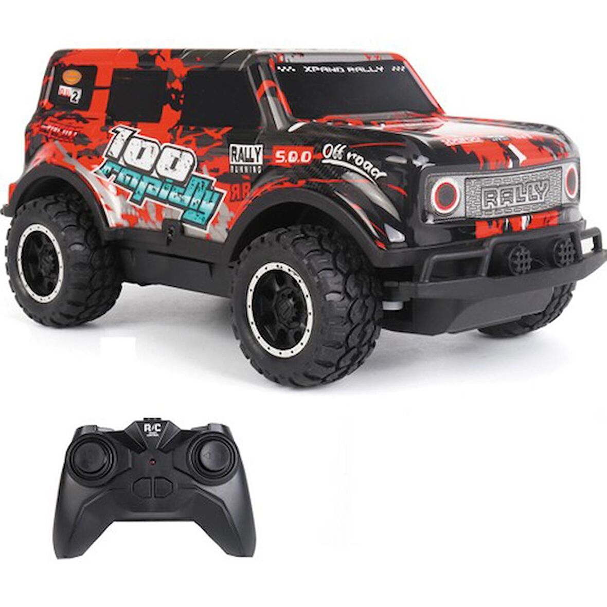 Gepettoys Full Fonksiyon LED Işıklı Gövde 1:24 Off Road Şarjlı Uzaktan Kumandalı Yarış Arabası