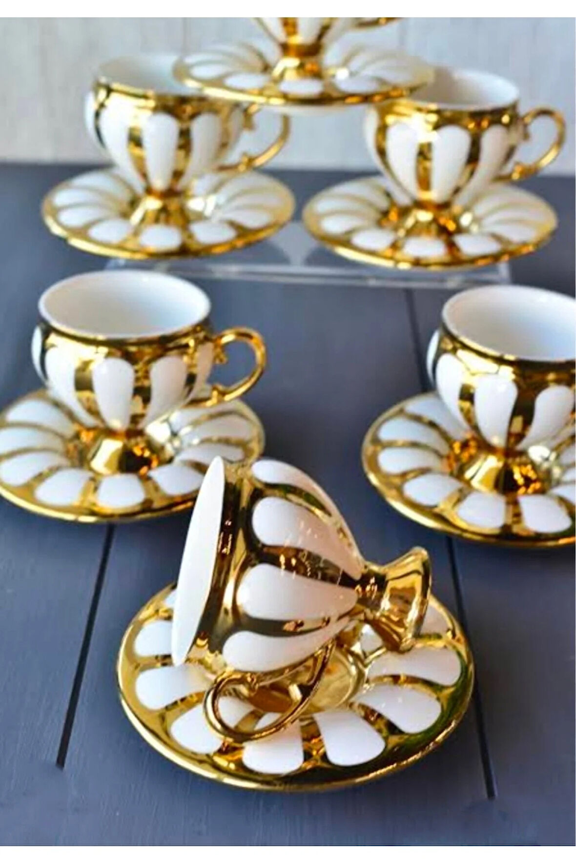Lüx Porselen Karius Fincan Takımı