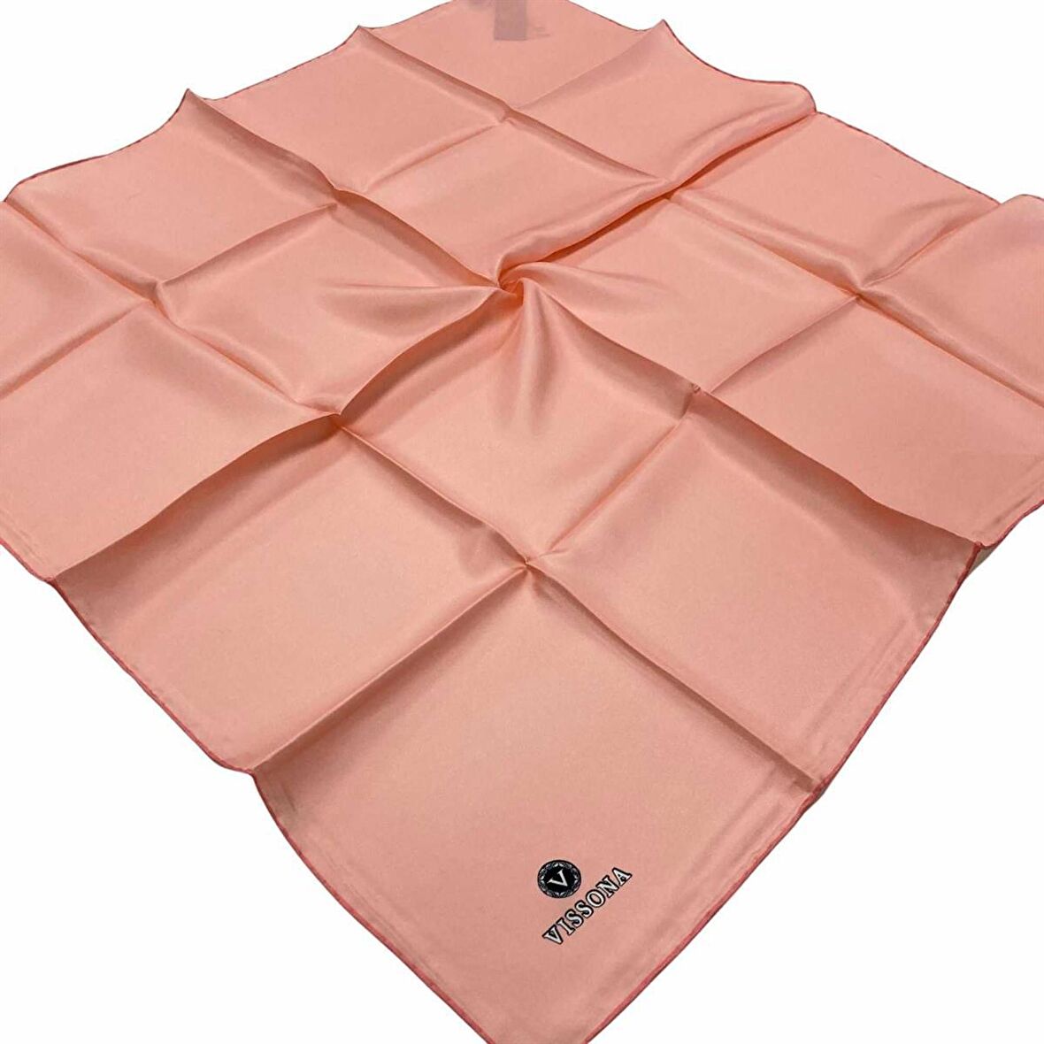 Vissona Yavruağzı Düz Renk Tivil İpek Eşarp 2209-0230