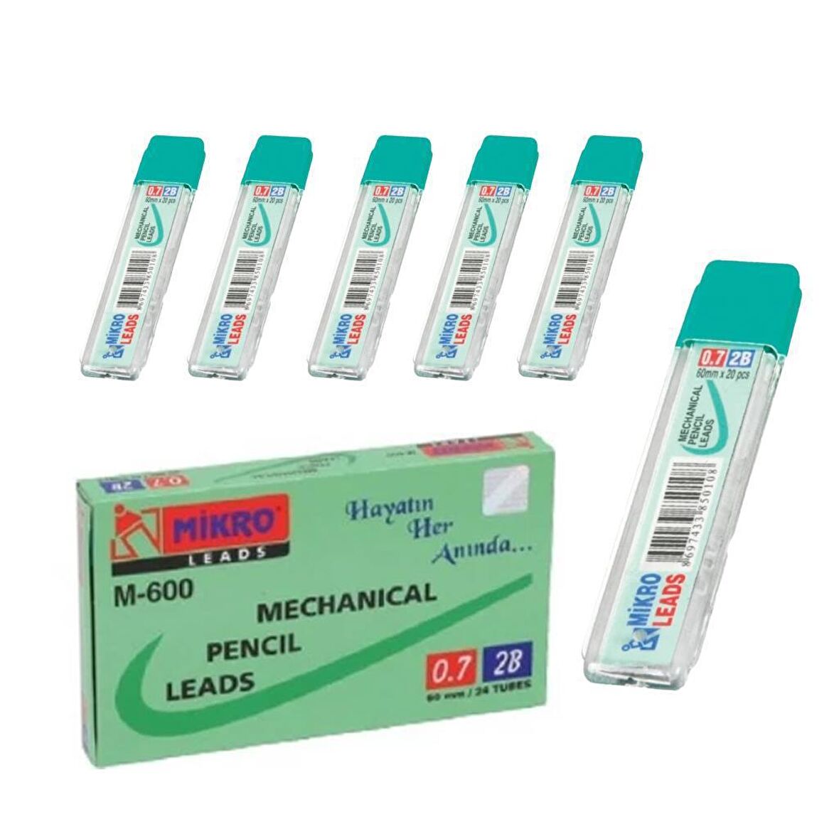 M-600 Min 0,7 Mm Versatil Kalem Ucu 2B 60 Mm 12'li